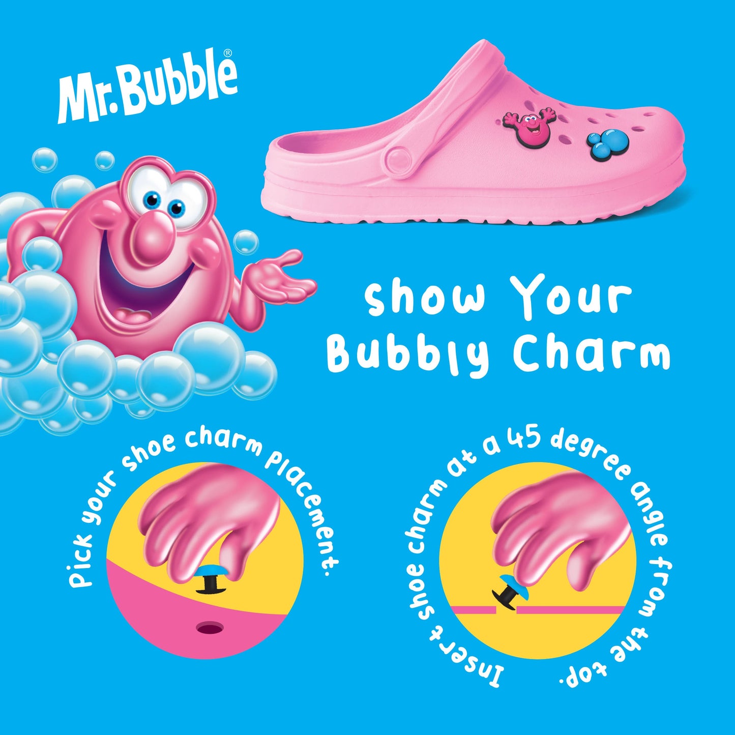 Mr. Bubble Shoe Charms 5-pack