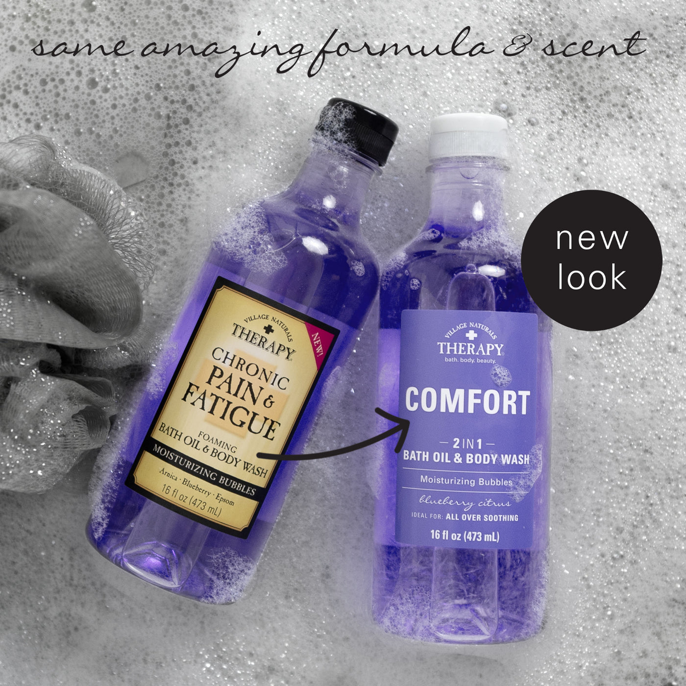 Chronic Pain & Fatigue Foaming Bath Oil & Body Wash