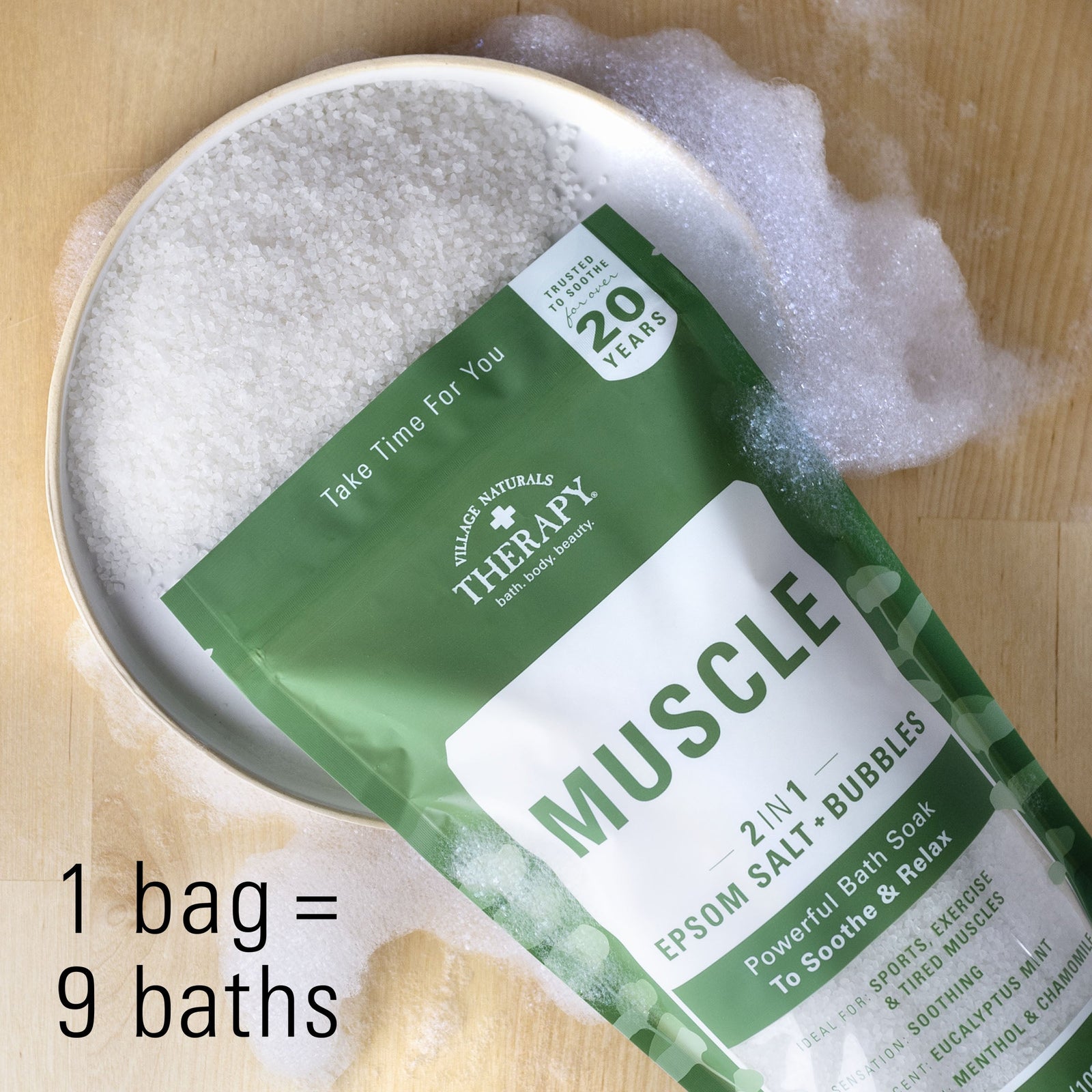 Muscle 2in1 Foaming Epsom Bath Soak