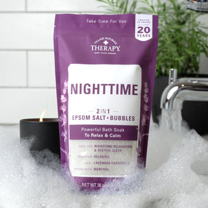 Village Naturals Therapy Nighttime Relief Foaming Epsom Bath Soak