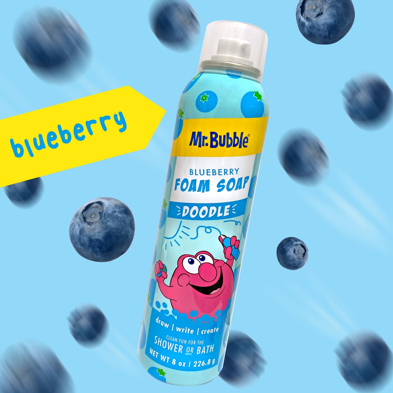 Mr. Bubble Doodle Foam Soap Blueberry