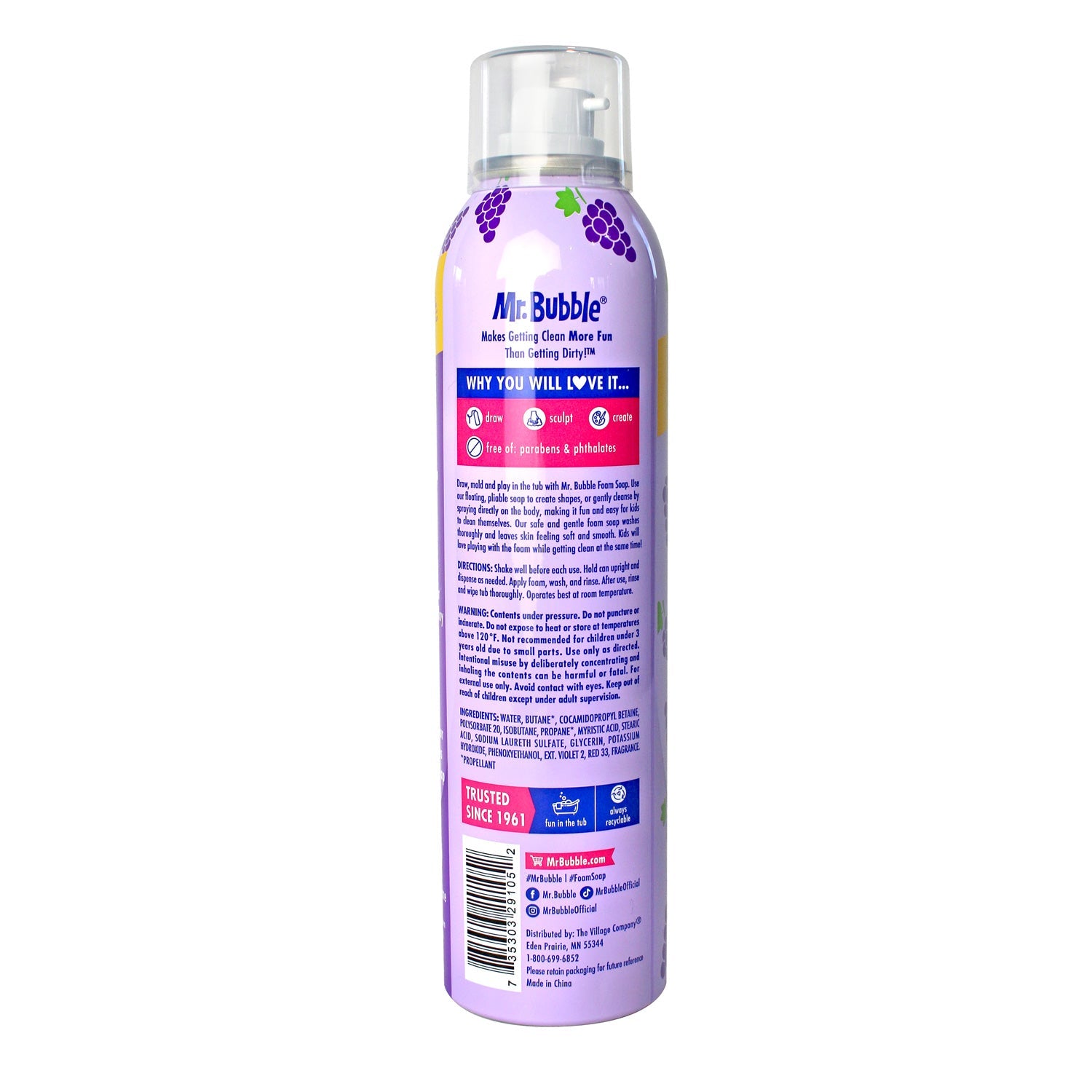 Mr. Bubble Doodle Foam Soap Grape