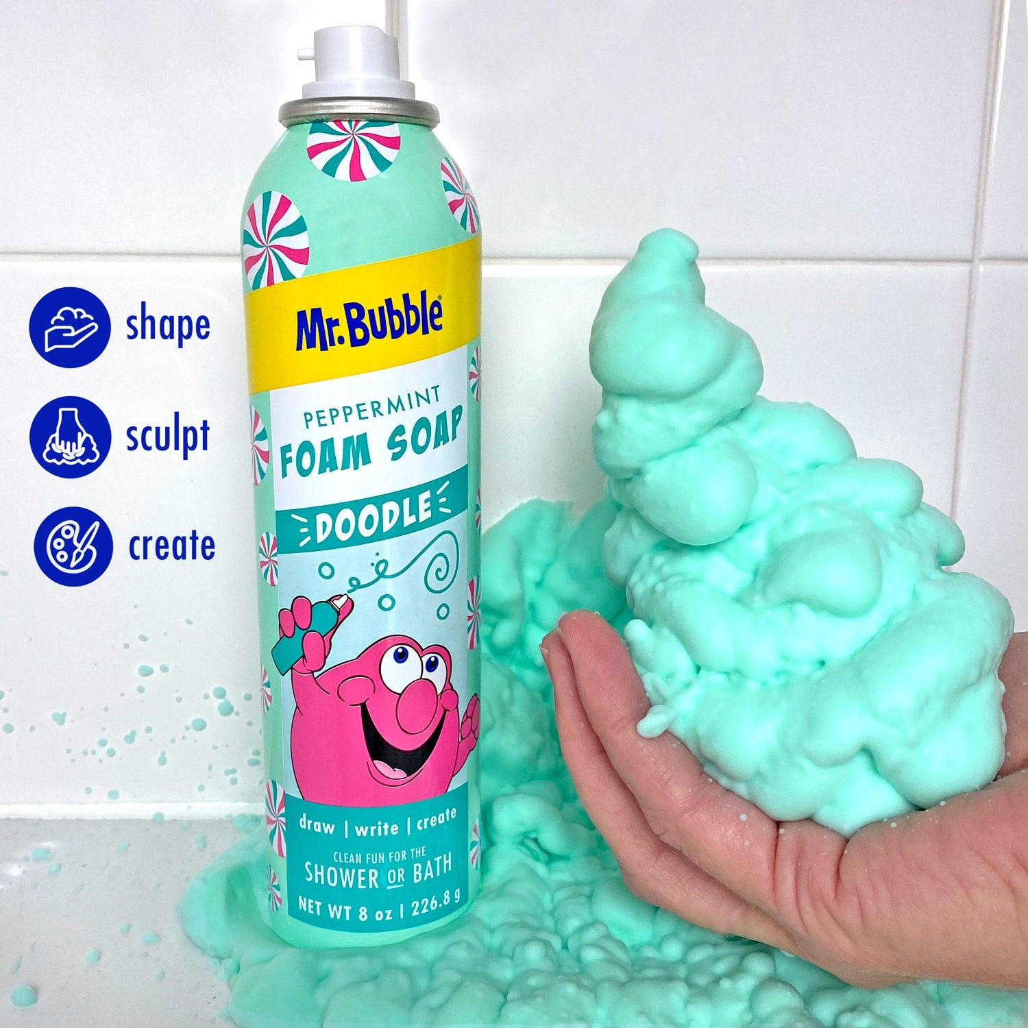 Mr. Bubble Doodle Foam Soap Peppermint