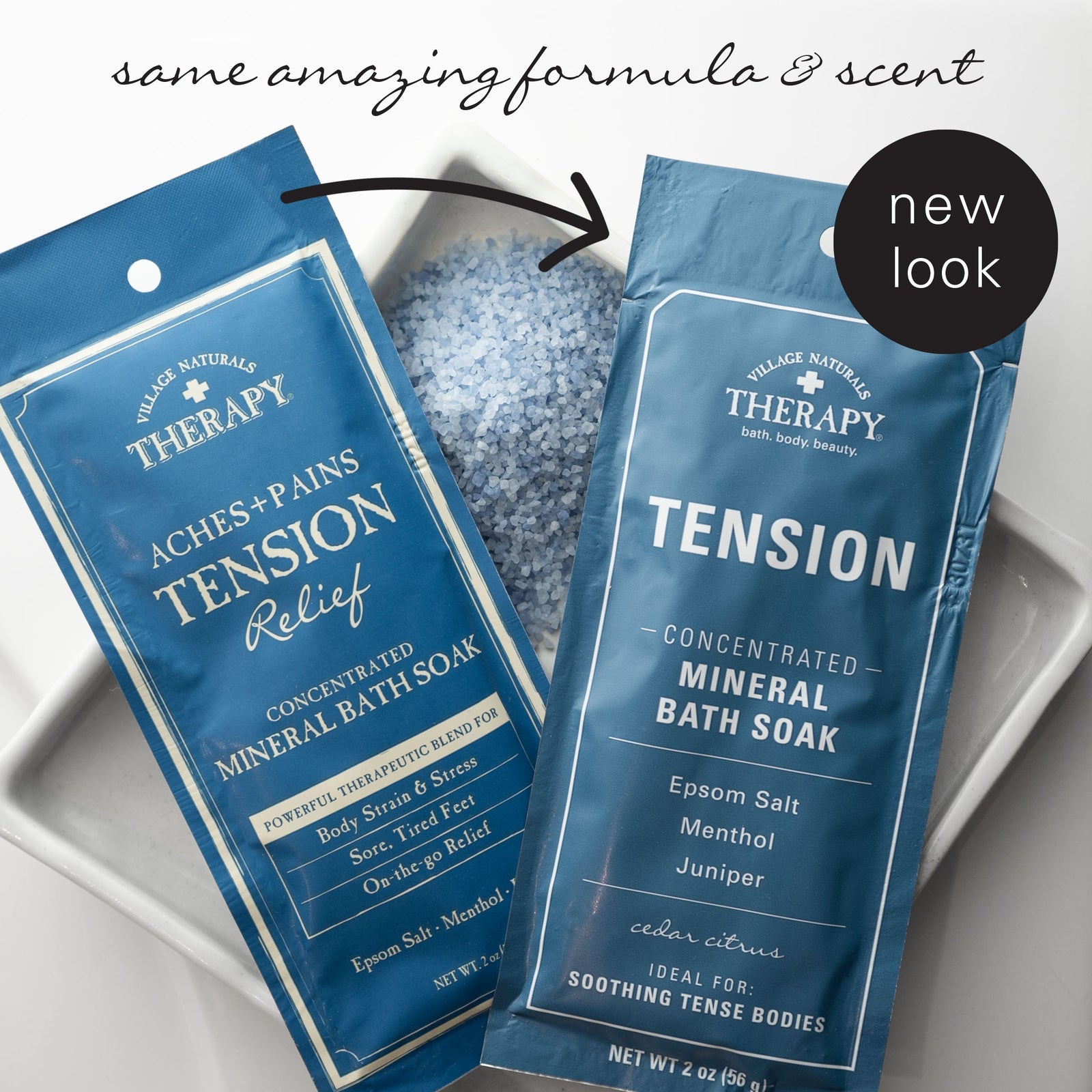Village Naturals Therapy Tension Concentrated Mineral Bath Soak