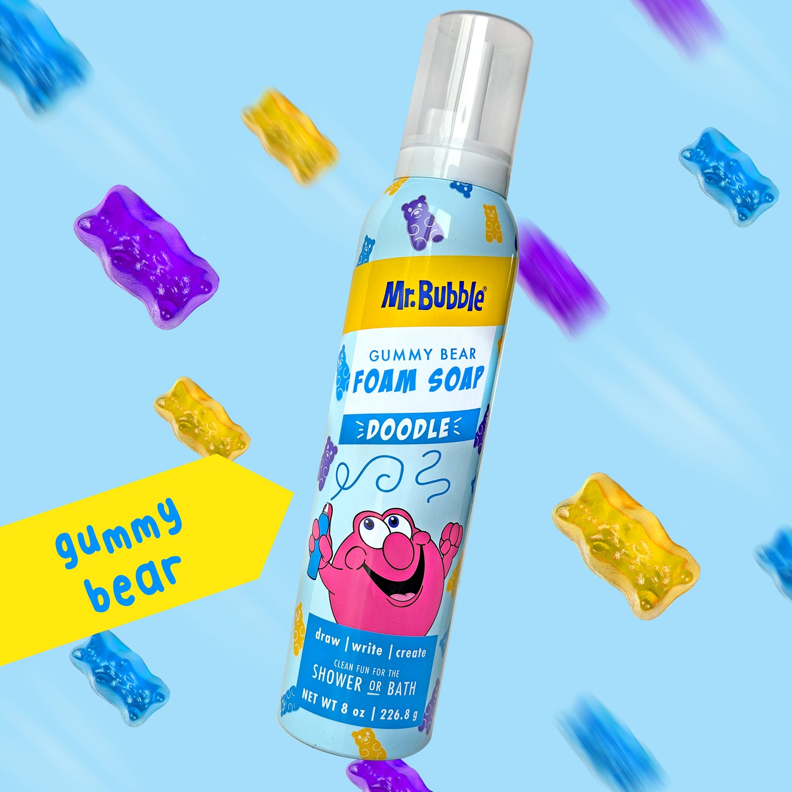 Mr. Bubble Doodle Foam Soap Gummy Bear