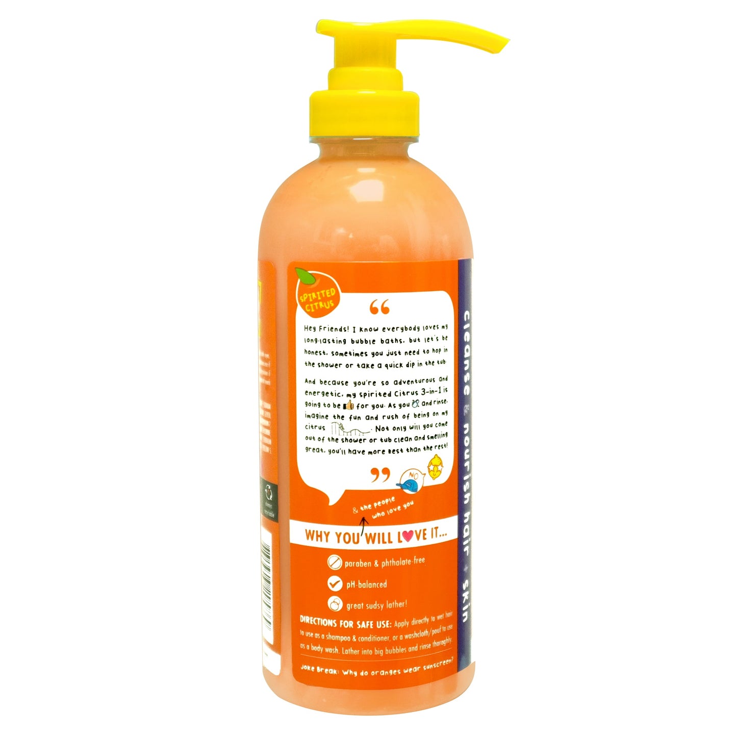 Spirited Citrus 3in1 Body Wash, Shampoo & Conditioner