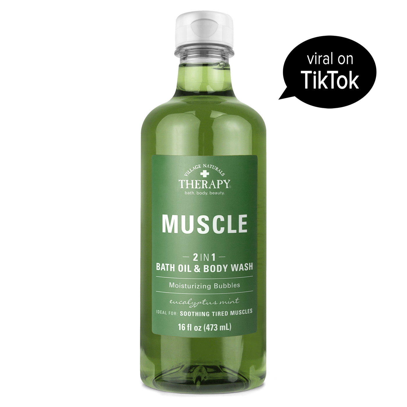 Village Naturals Therapy Muscle 2 in 1 Foaming Bath Oil & Body Wash