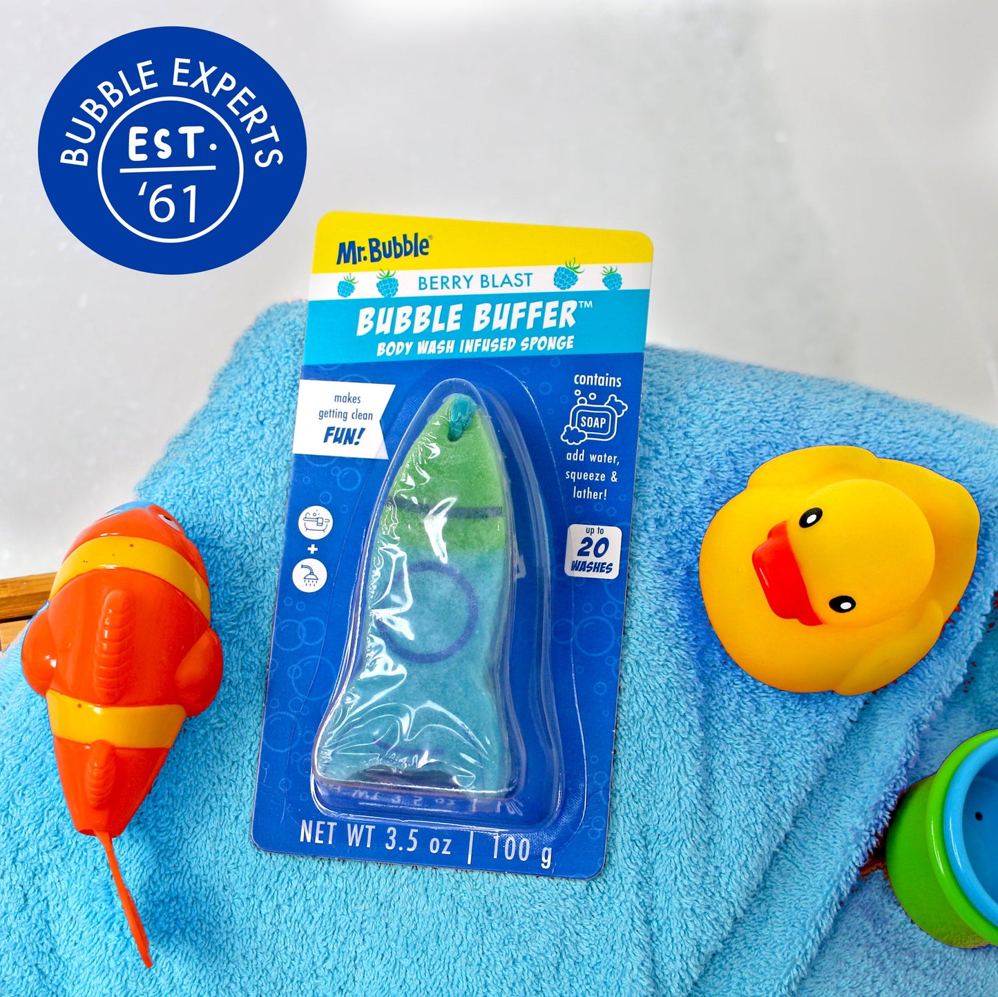 Bubble Buffer Body Wash Infused Sponge