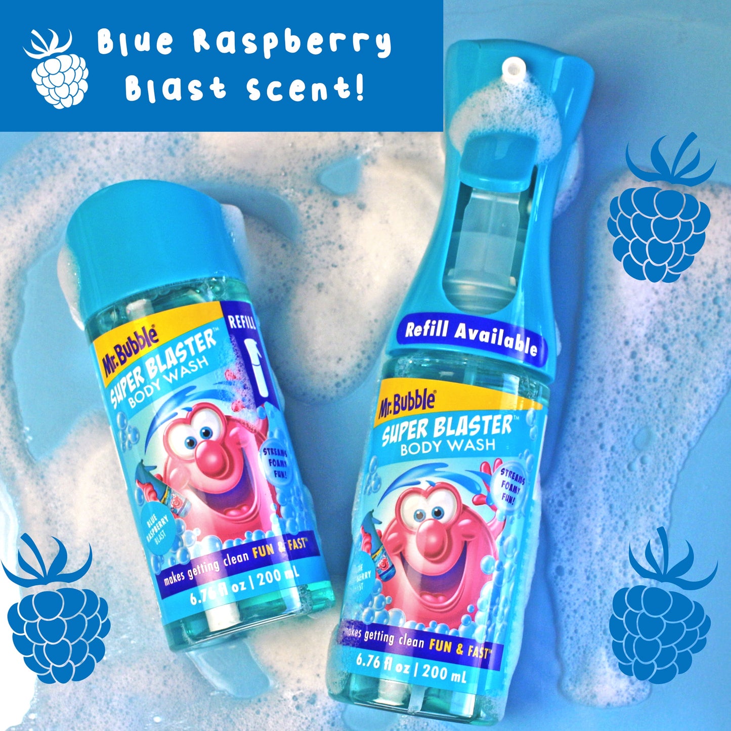 Super Blaster Body Wash Blue Raspberry Blast