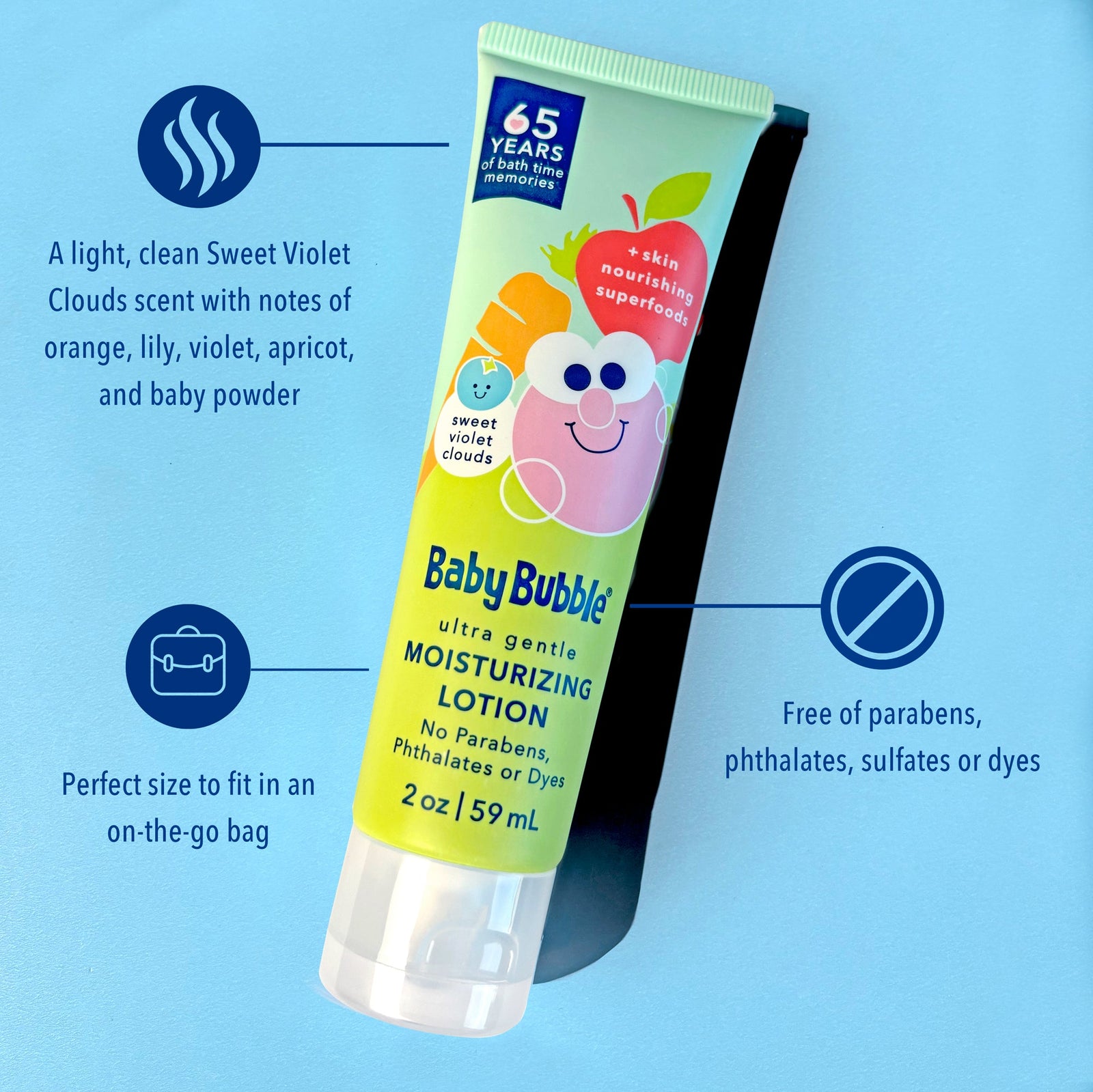 Baby Bubble Ultra Gentle Moisturizing Lotion, Travel Size