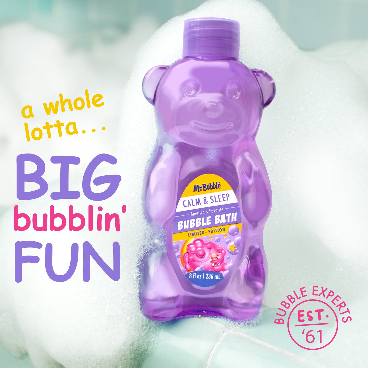 Limited Edition Calm & Sleep Bubble Bath, Gummy Bear Bottle
