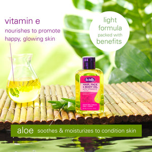 La Bella Face & Body Oil with Vitamin E + Aloe