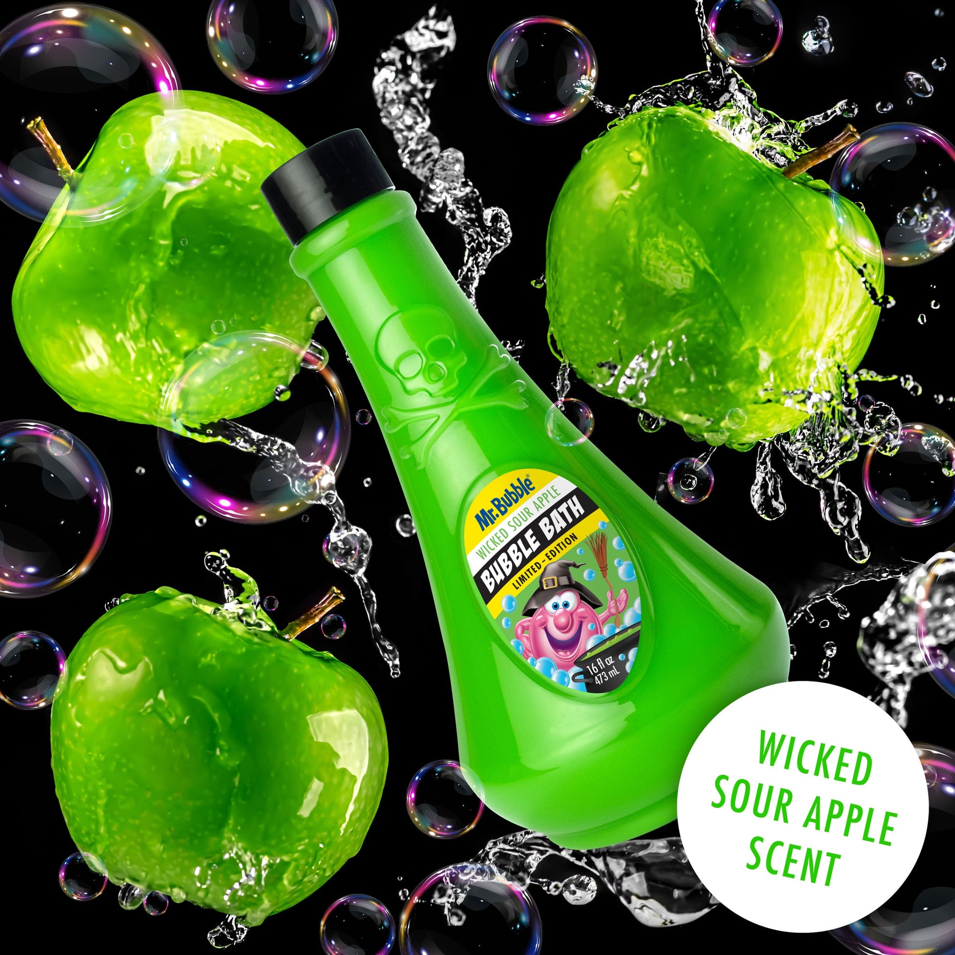 Mr. Bubble Bubble Bath Wicked Sour Apple 16oz