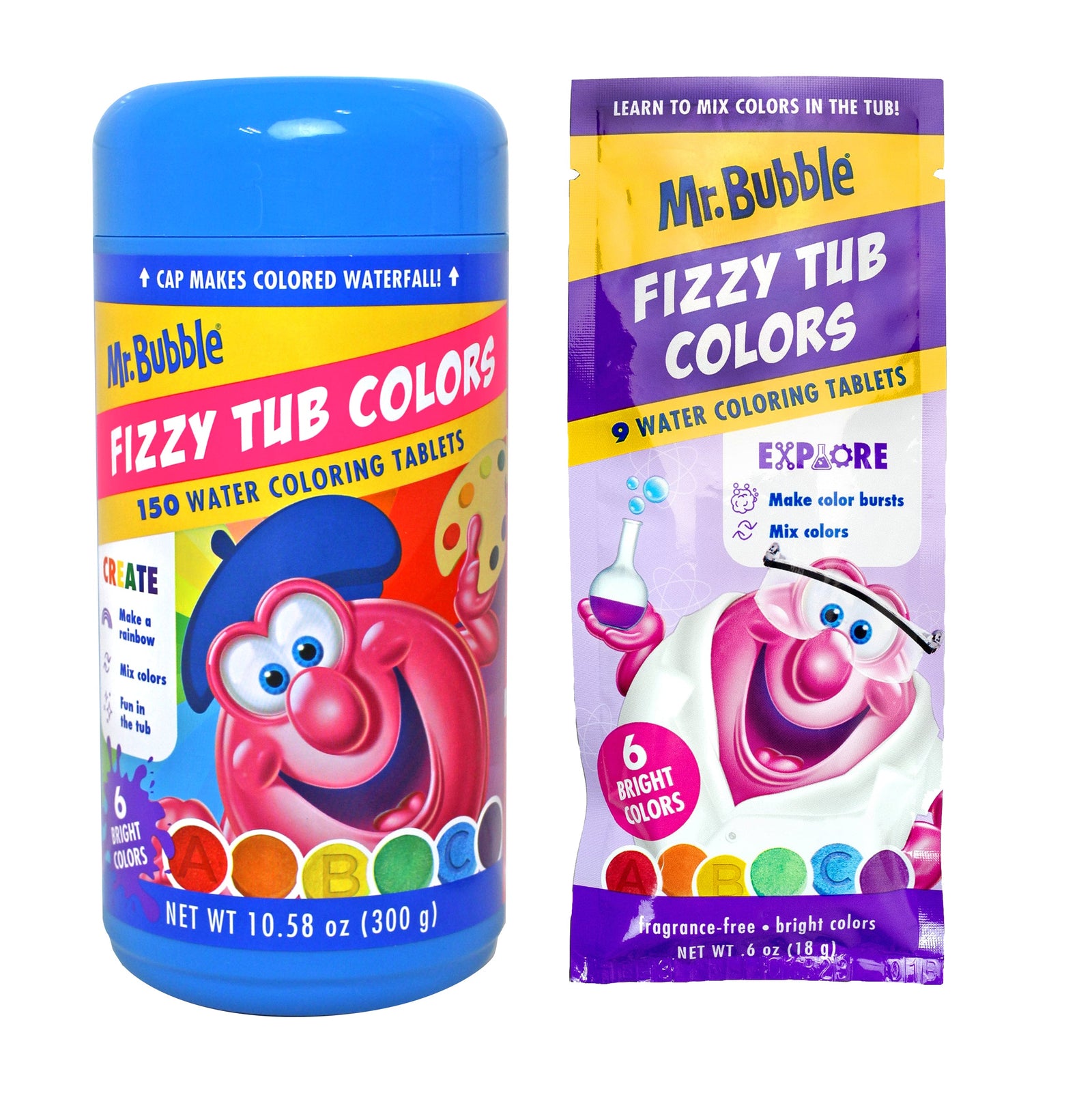 Mr. Bubble Fizzy Tub Colors