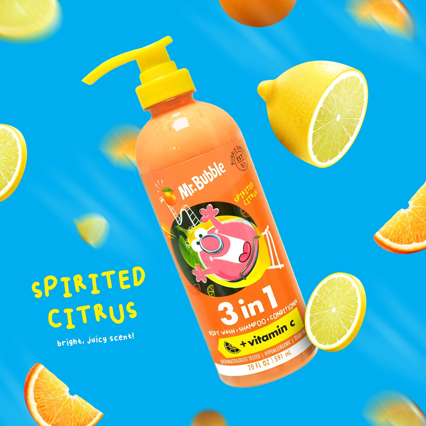 Spirited Citrus 3in1 Body Wash, Shampoo & Conditioner