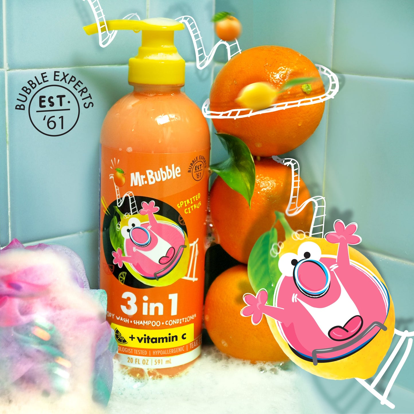 Spirited Citrus 3in1 Body Wash, Shampoo & Conditioner
