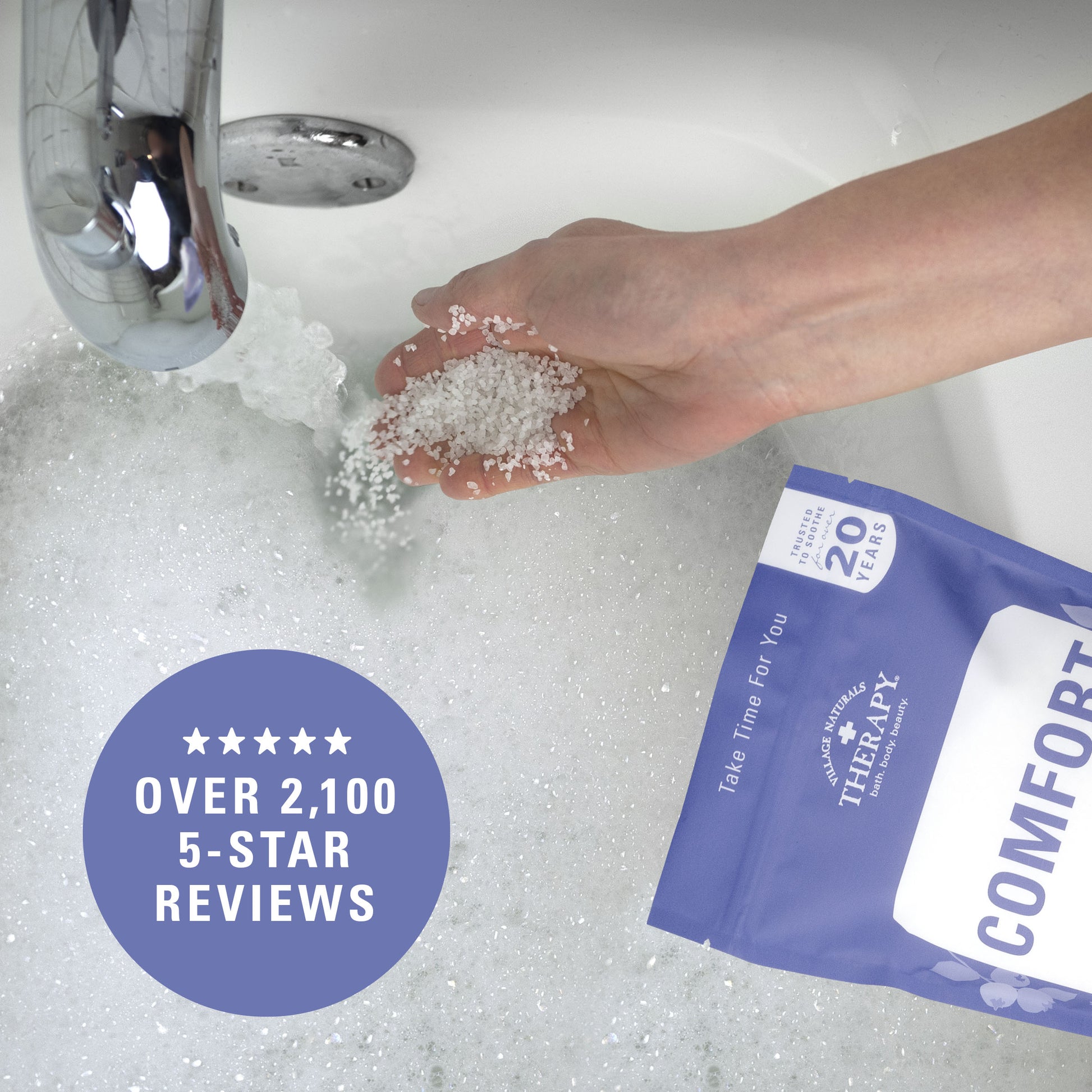 Village Naturals Therapy Comfort Epsom Salt and Bubbles Bath Soak