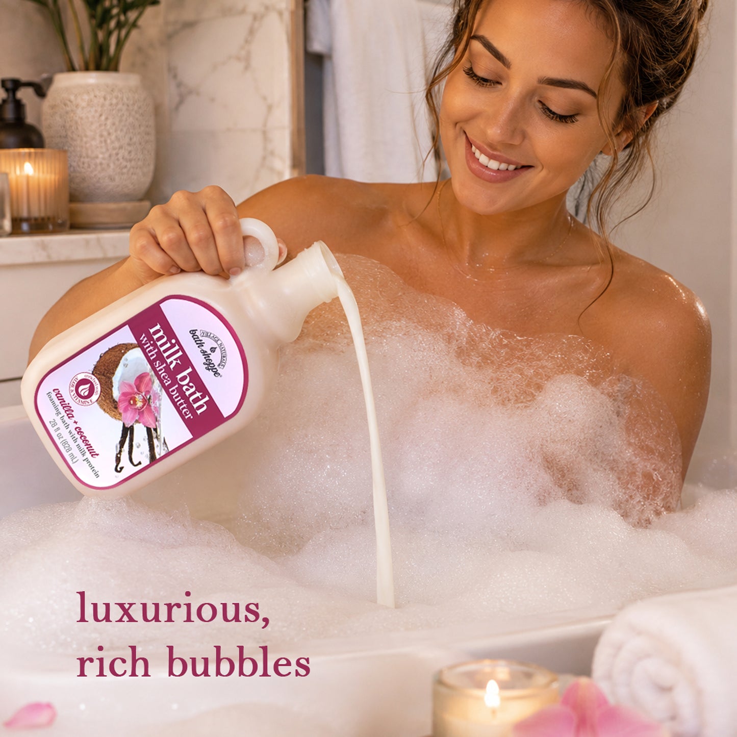 Vanilla + Coconut Milk Bath with Shea Butter