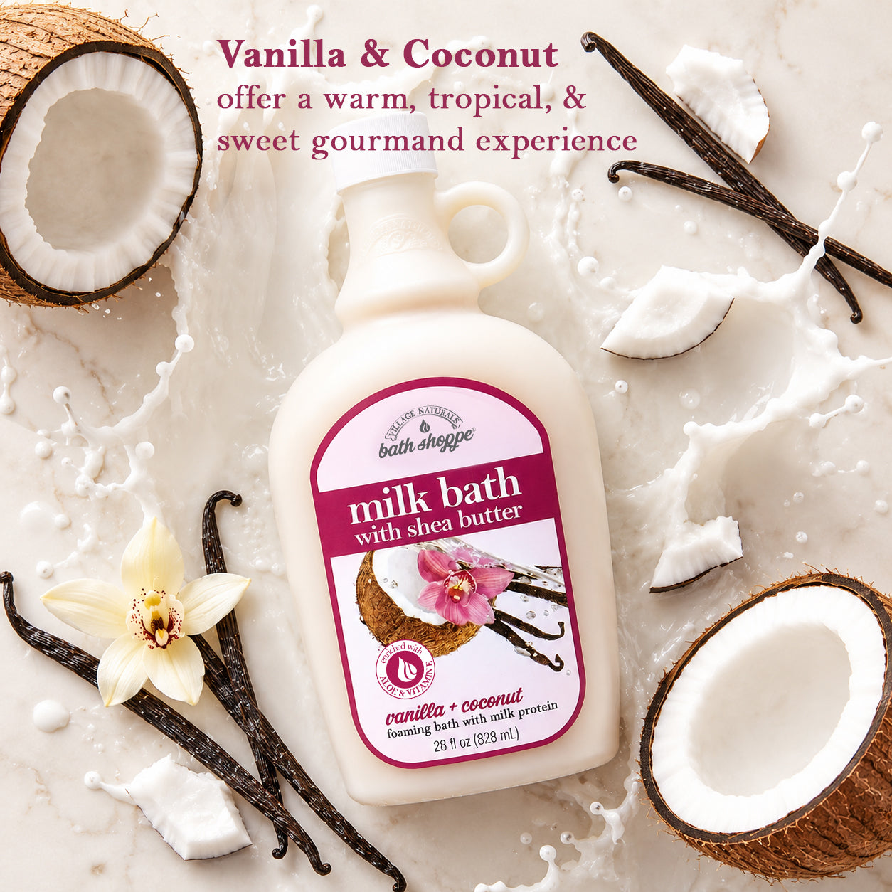 Vanilla + Coconut Milk Bath with Shea Butter
