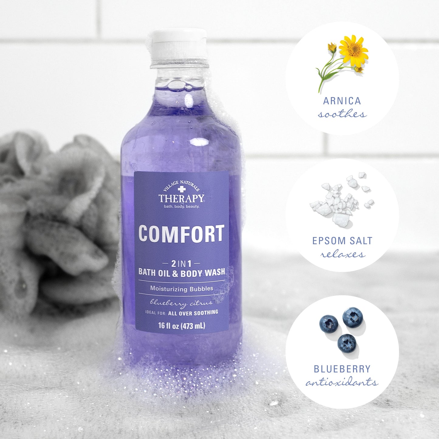 Chronic Pain & Fatigue Foaming Bath Oil & Body Wash