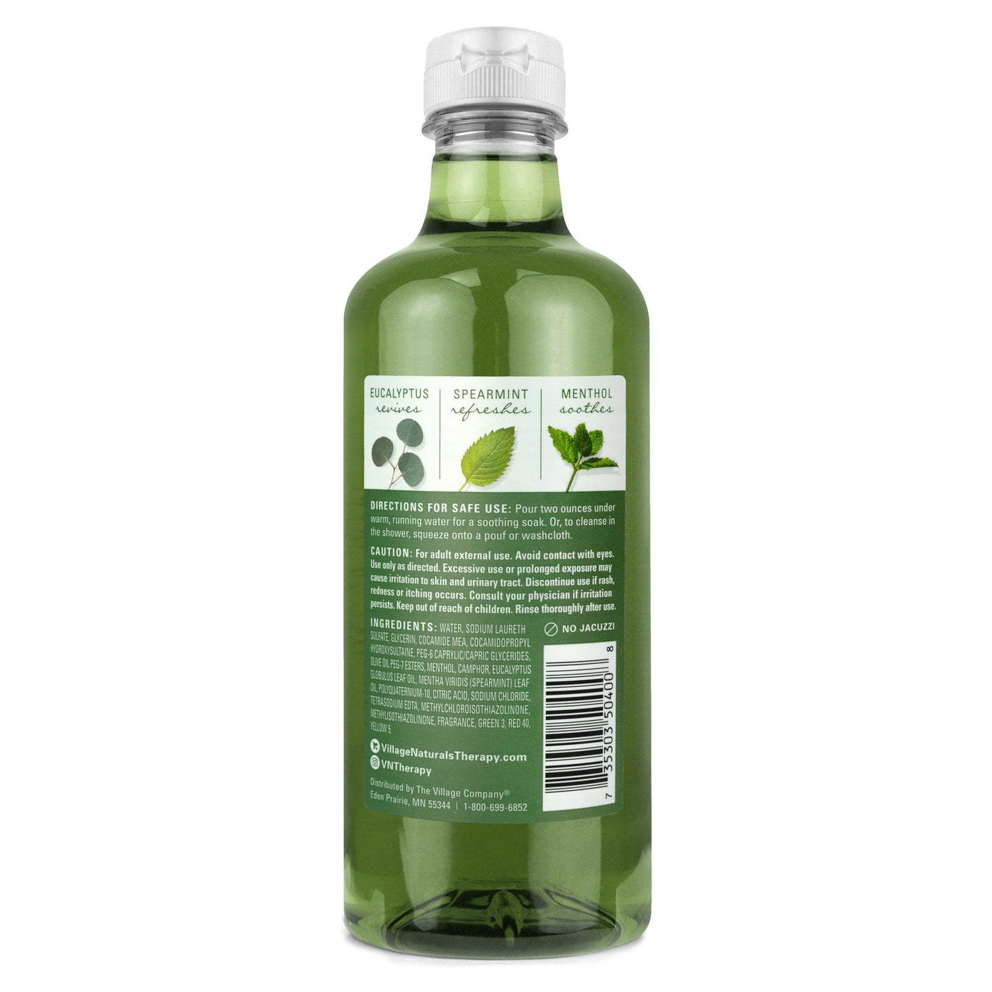 Village Naturals Therapy Muscle 2 in 1 Foaming Bath Oil & Body Wash