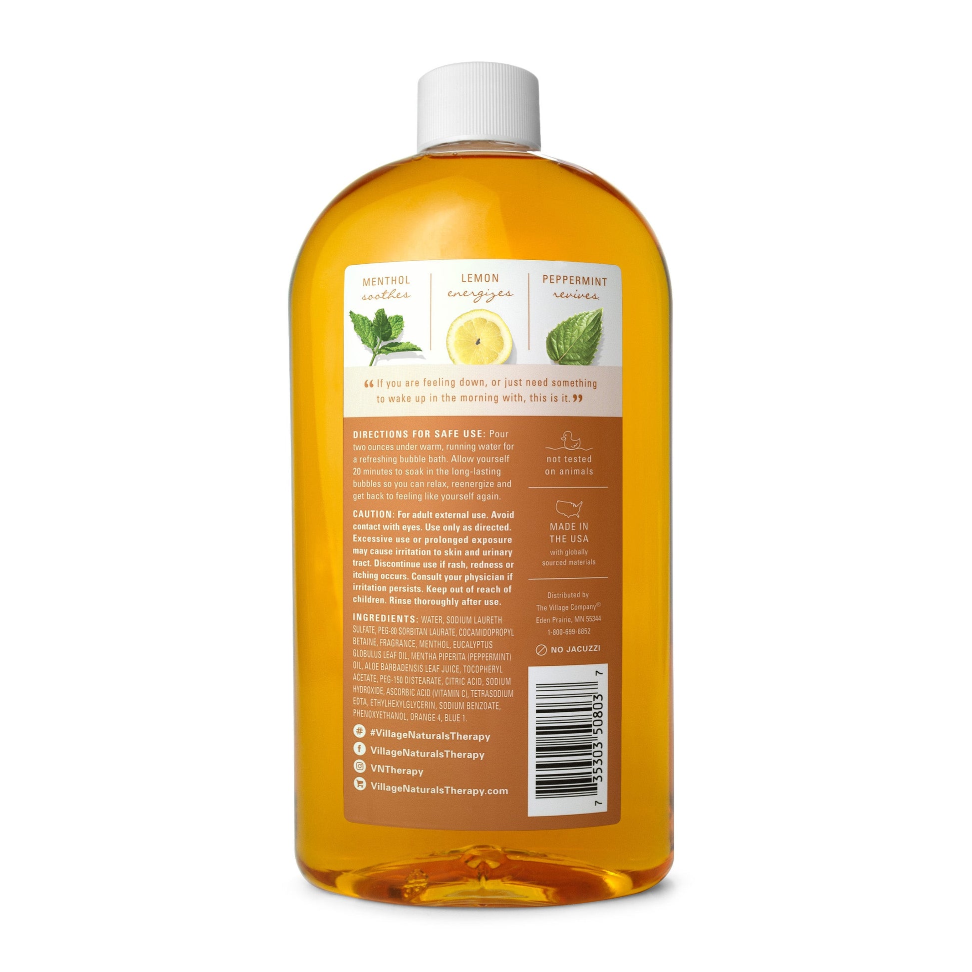 Village Naturals Therapy Breathe Bubble Bath
