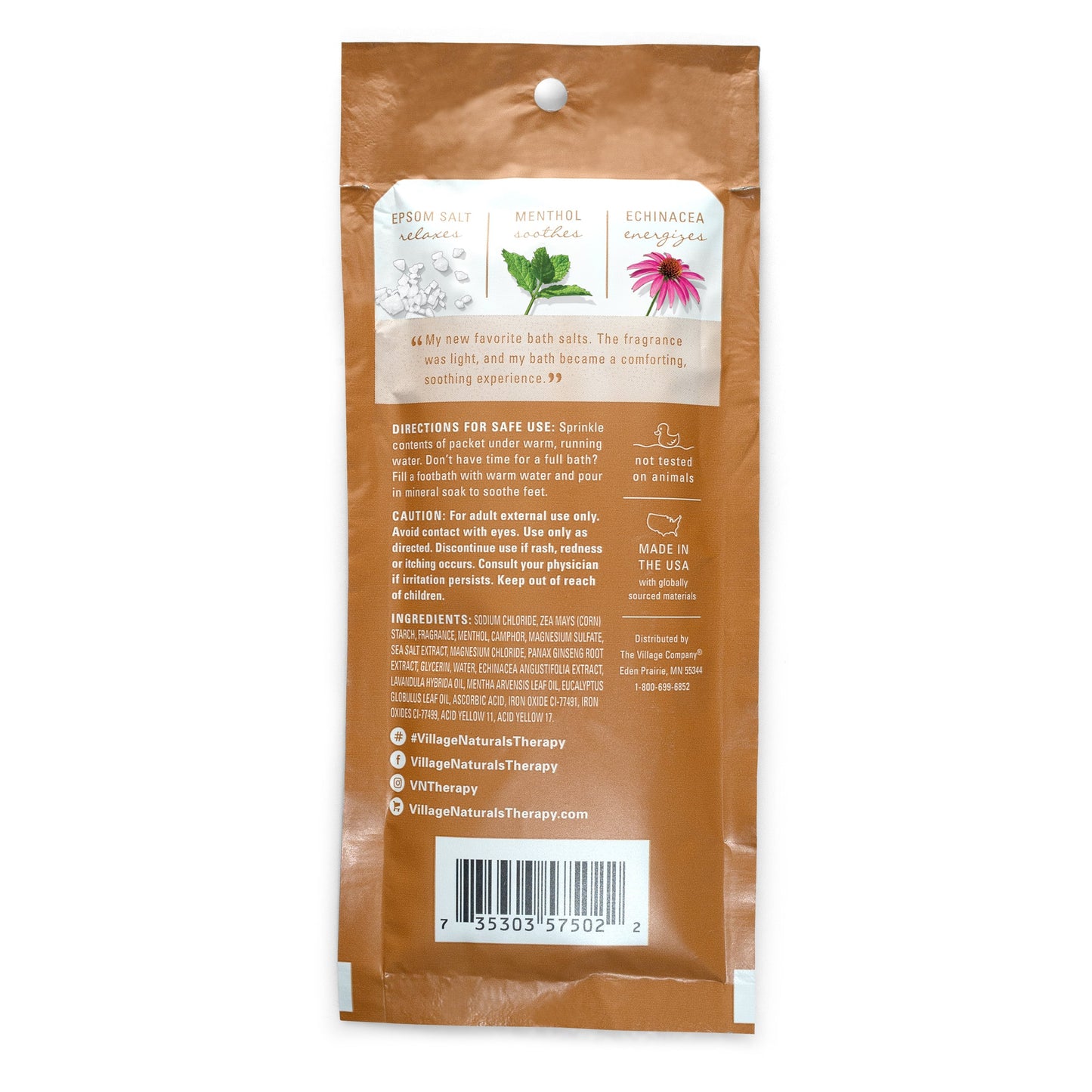 Village Naturals Therapy Breathe Concentrated Mineral Bath Soak