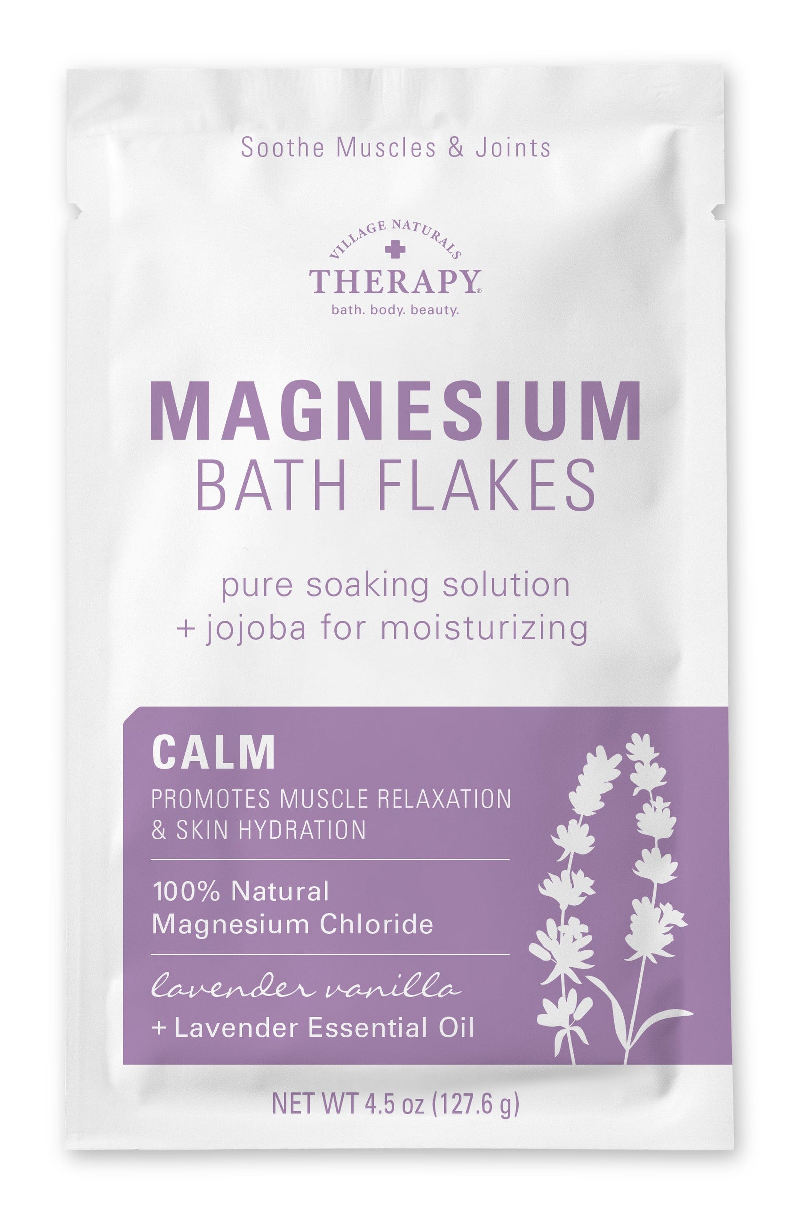 Village Naturals Therapy Calm Magnesium Bath Flakes 4.5 oz.