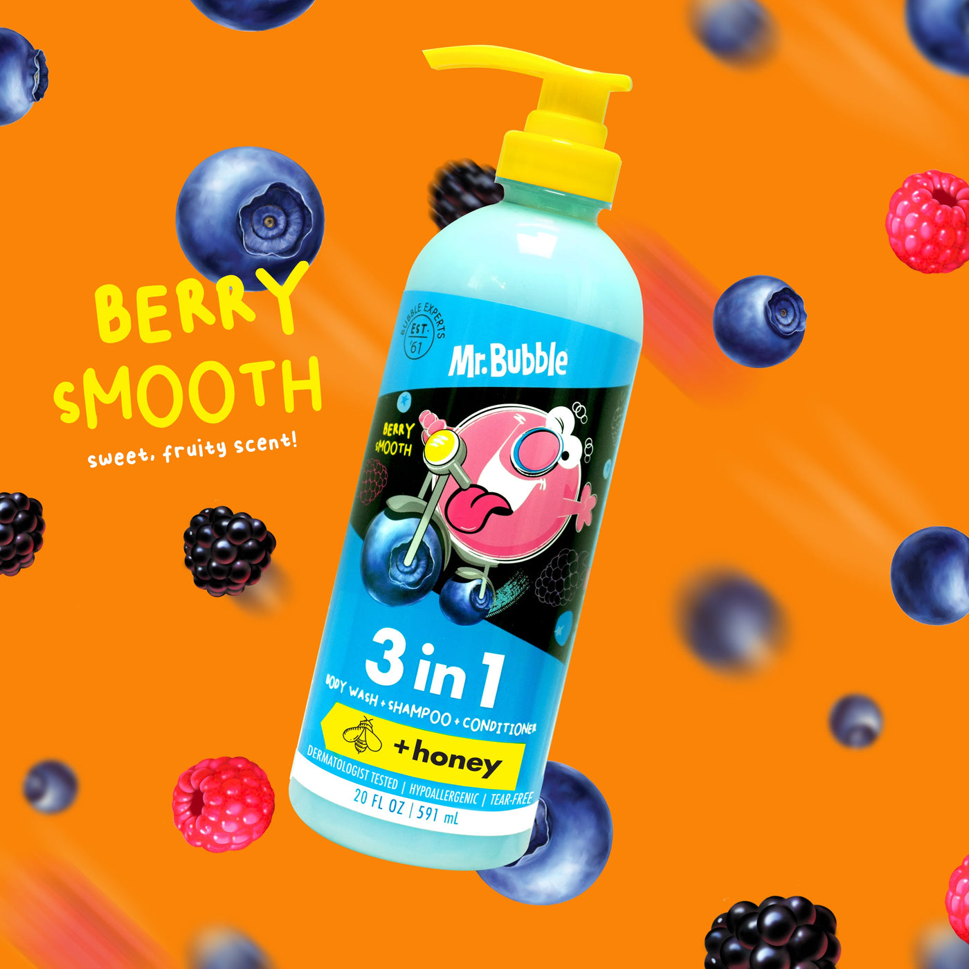 Berry Smooth 3in1 Body Wash, Shampoo & Conditioner
