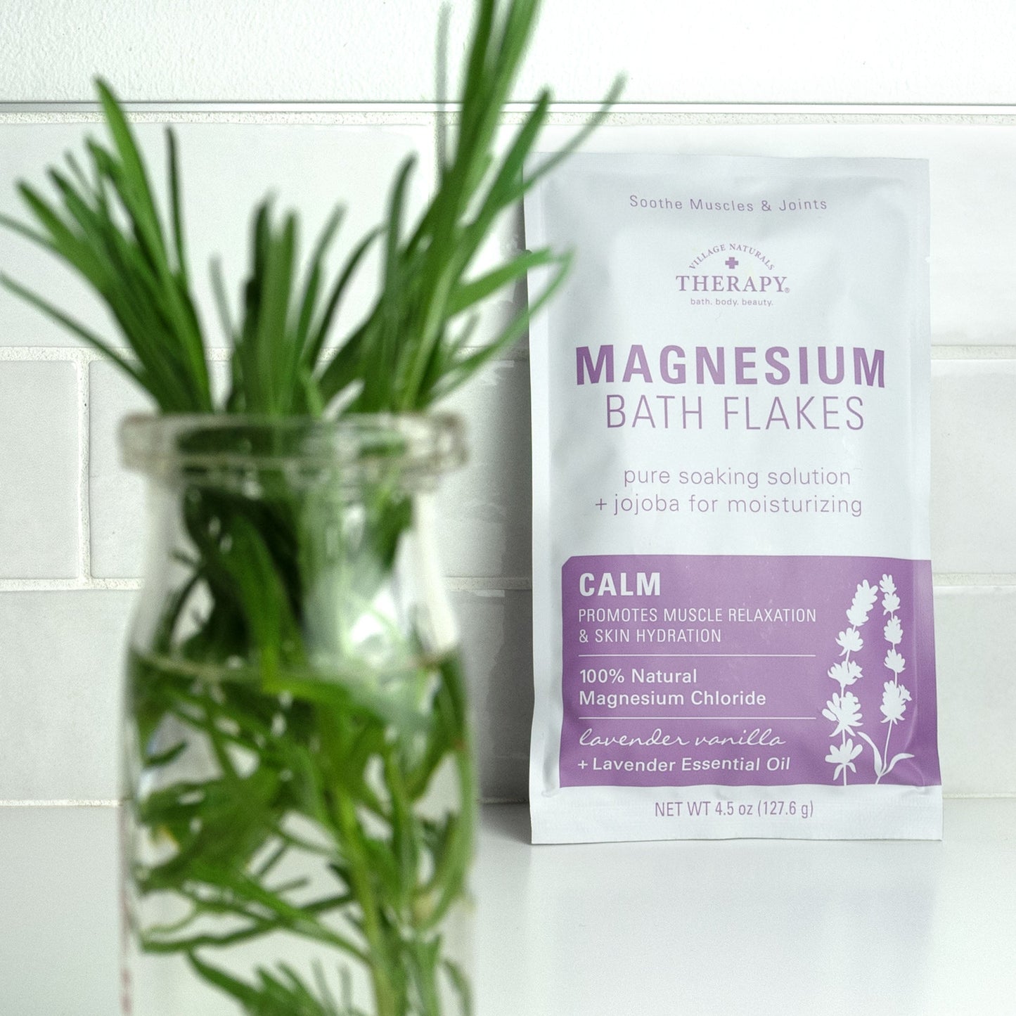 Village Naturals Therapy Calm Magnesium Bath Flakes 4.5 oz.
