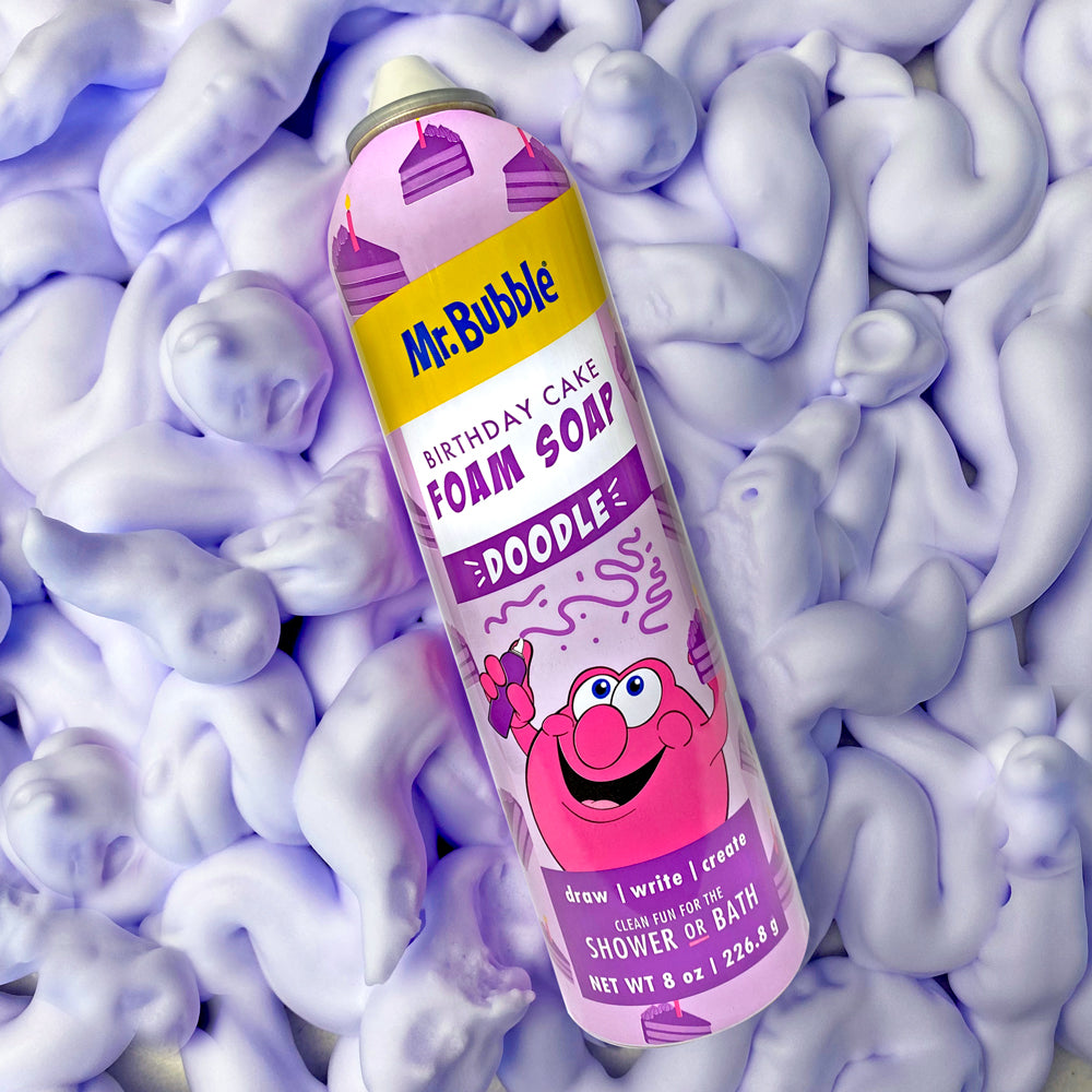Mr. Bubble Doodle Foam Soap Birthday Cake