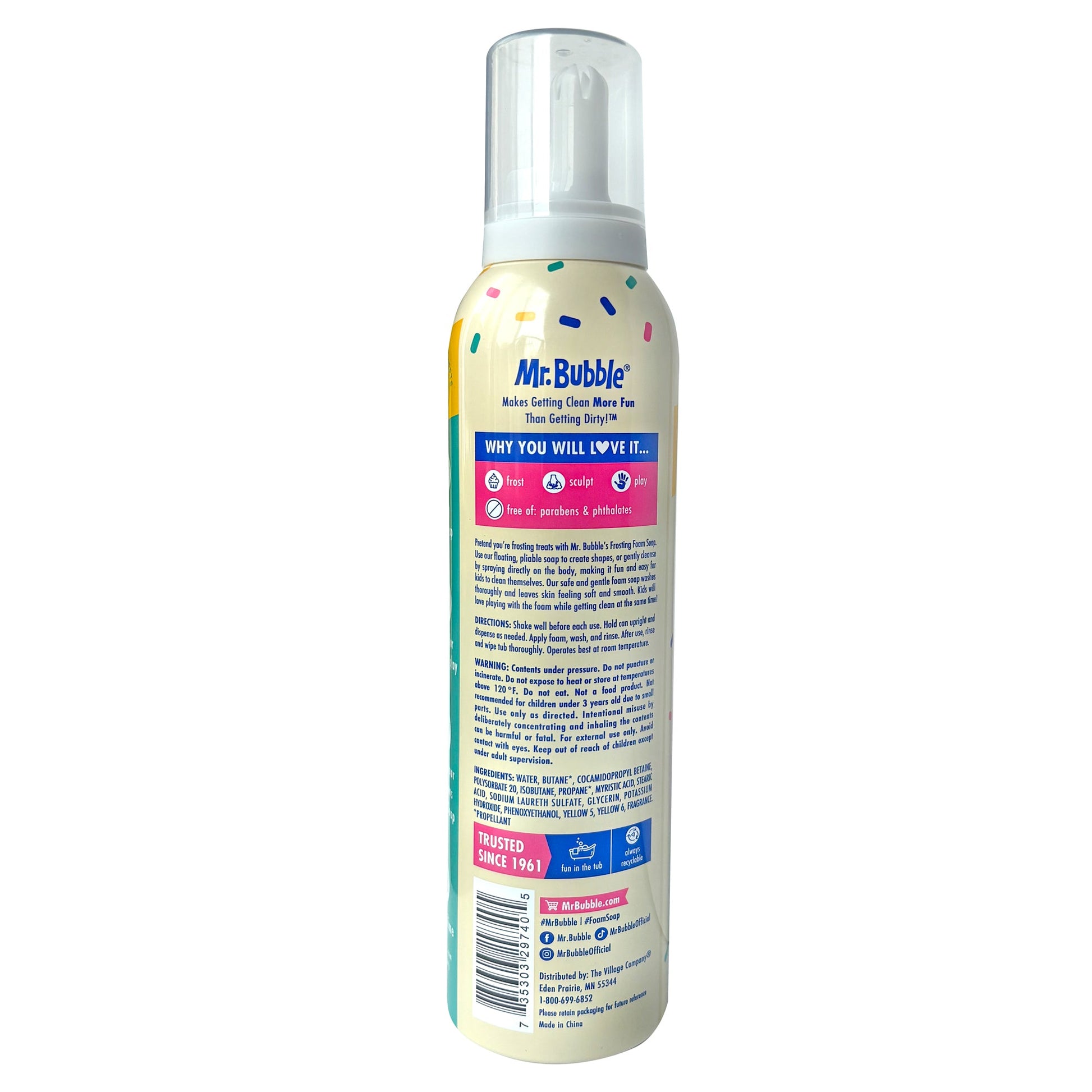 Mr. Bubble Frosting Foam Soap Vanilla Sprinkles 
