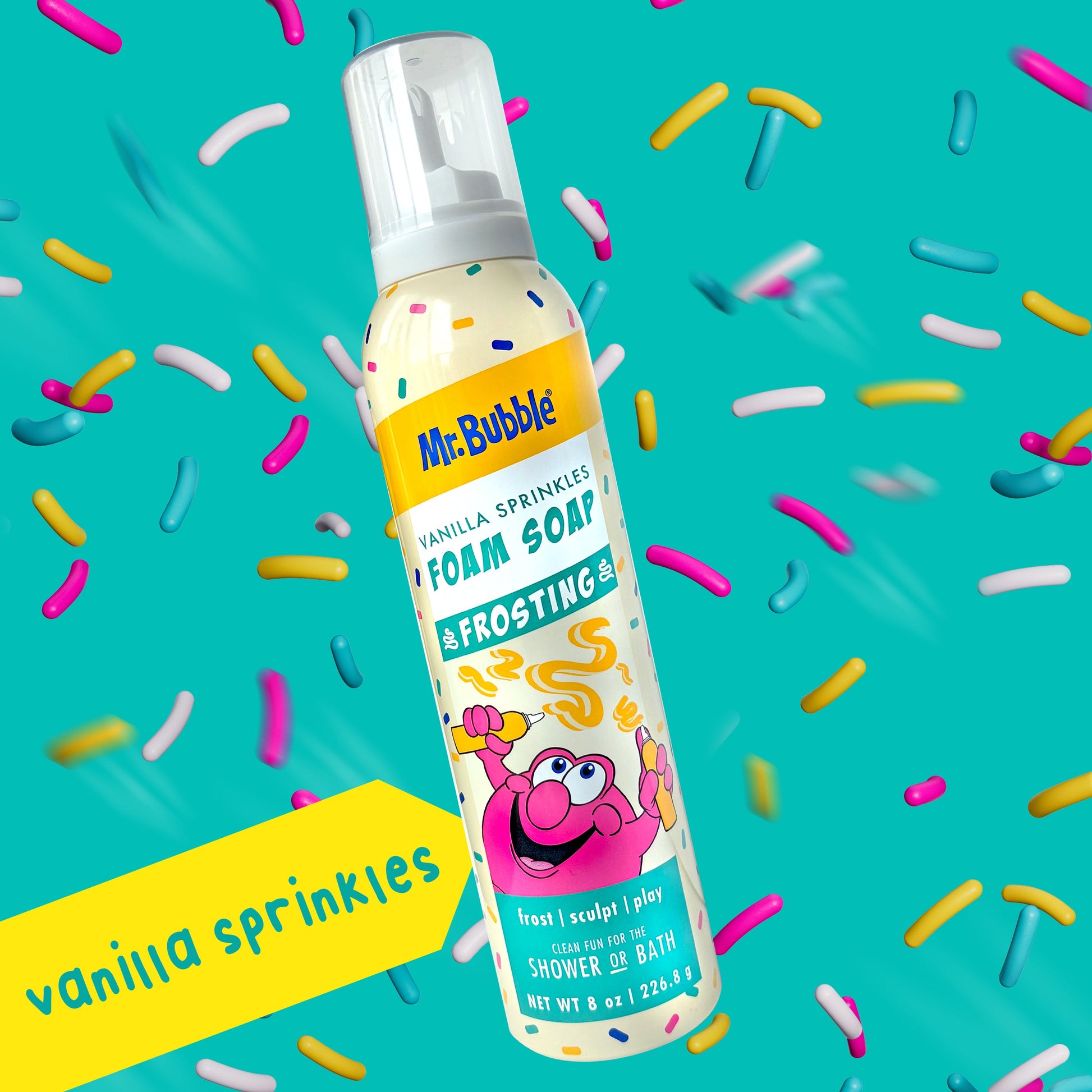 Mr. Bubble Frosting Foam Soap Vanilla Sprinkles 