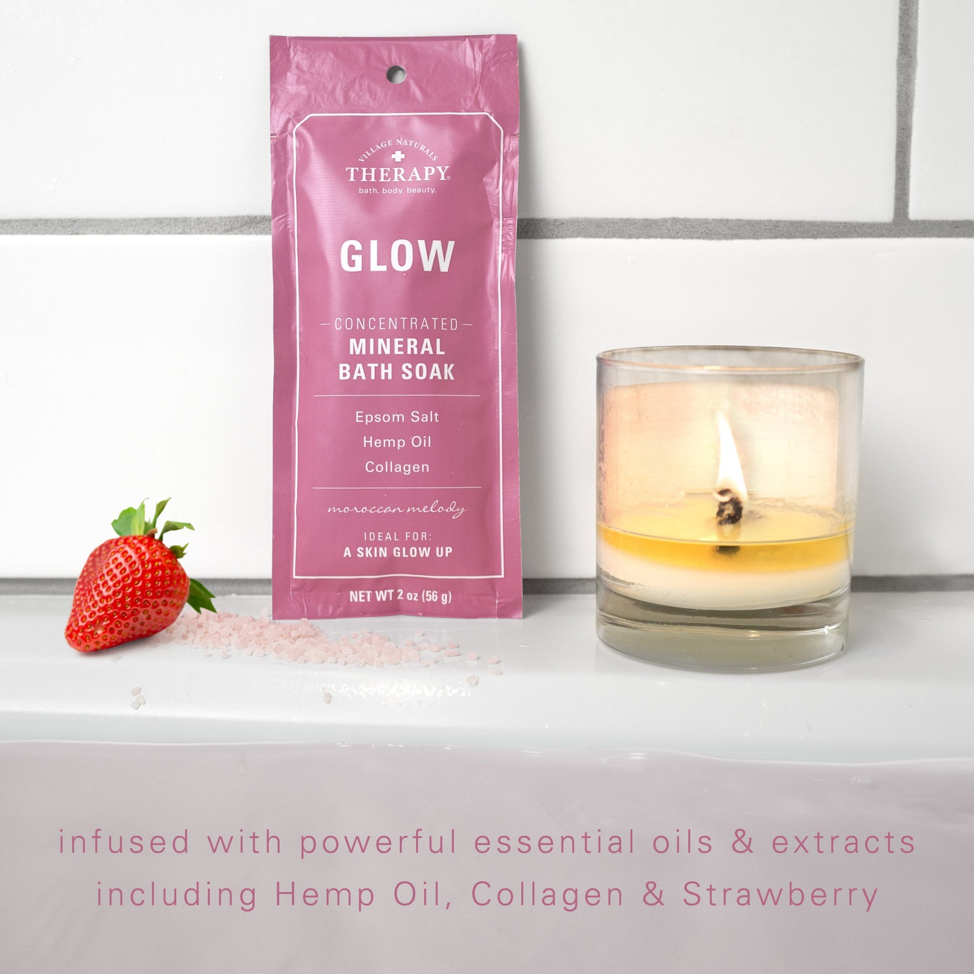 Village Naturals Therapy Glow Concentrated Mineral Bath Soak Packet