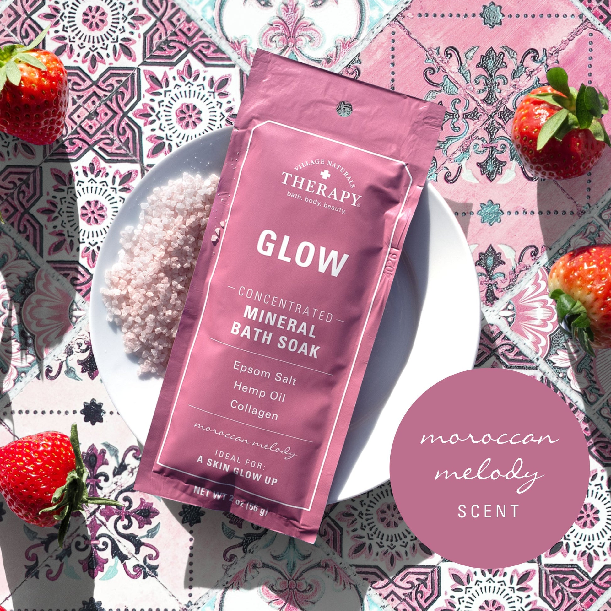 Village Naturals Therapy Glow Concentrated Mineral Bath Soak Packet