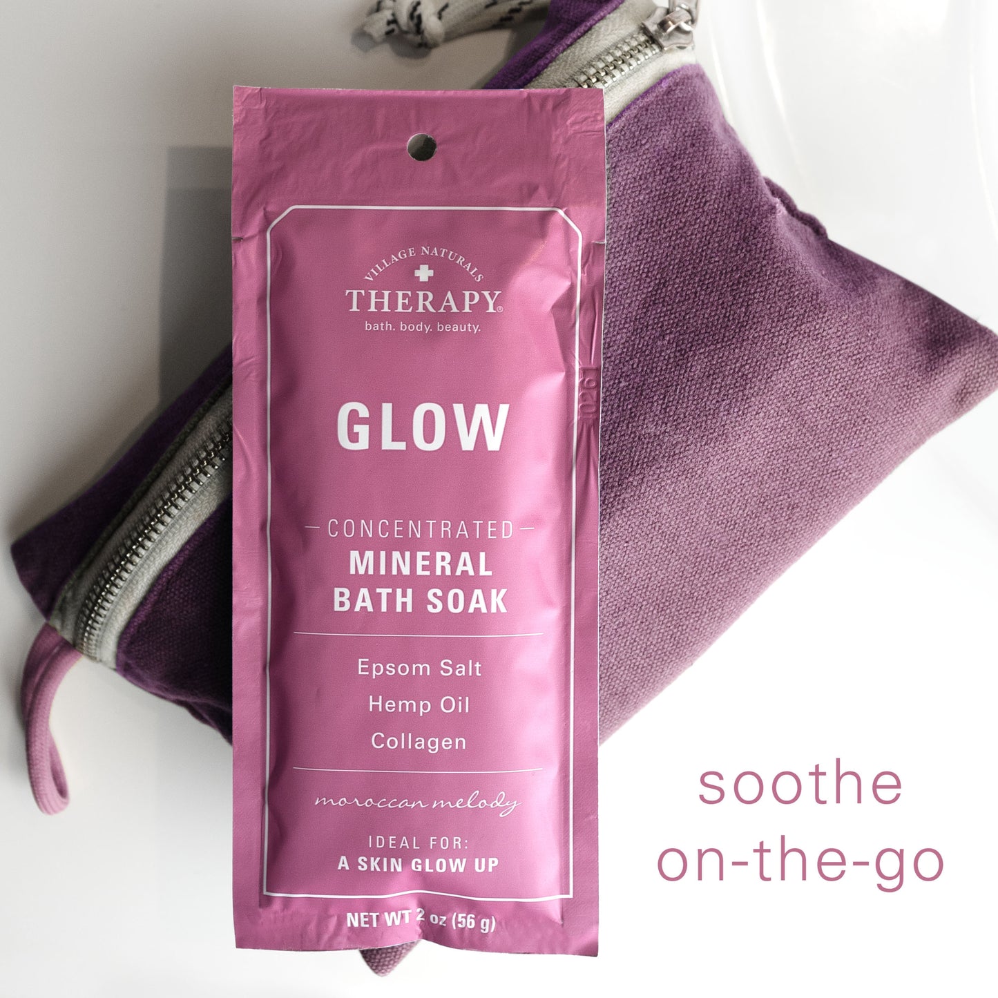 Village Naturals Therapy Glow Concentrated Mineral Bath Soak Packet