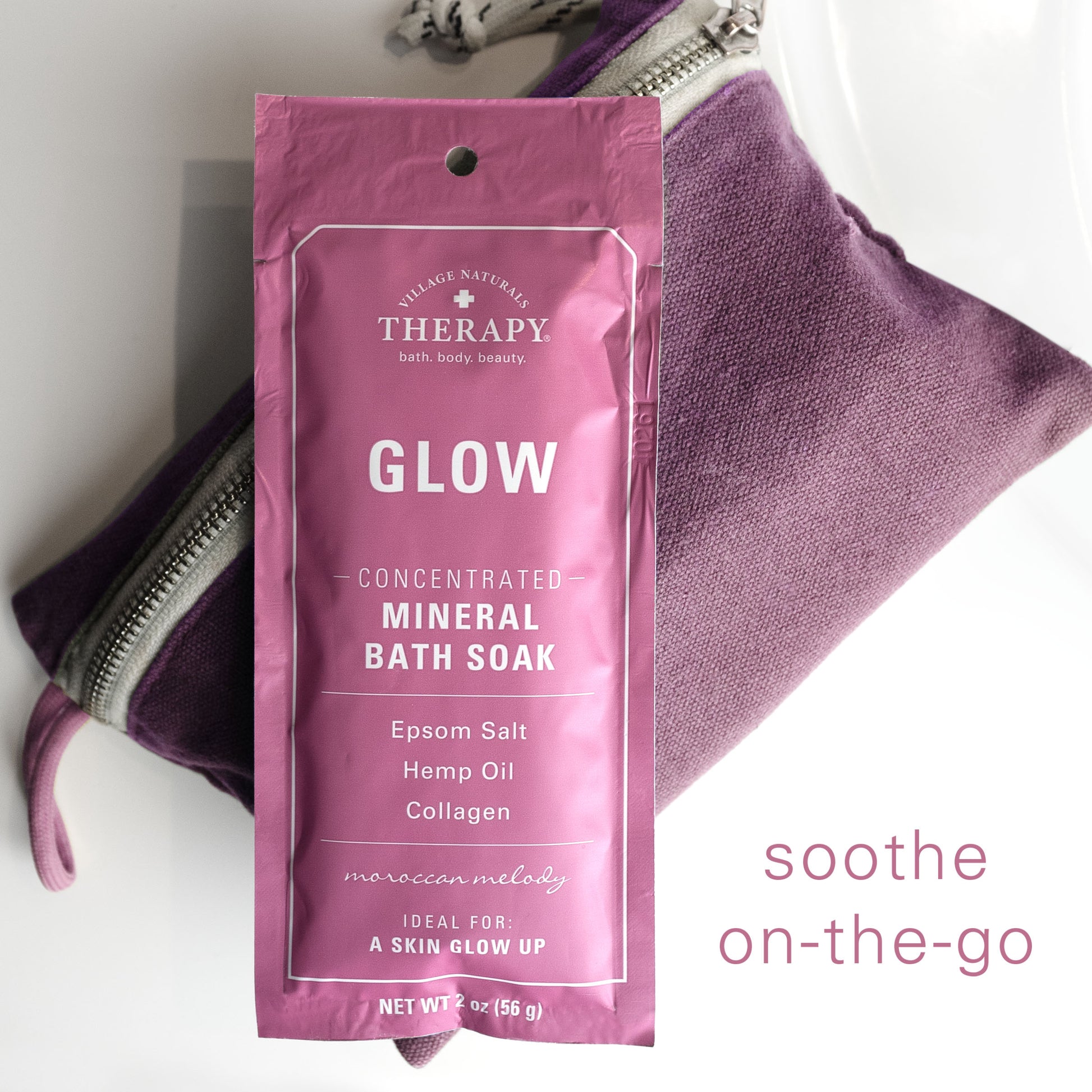 Village Naturals Therapy Glow Concentrated Mineral Bath Soak Packet