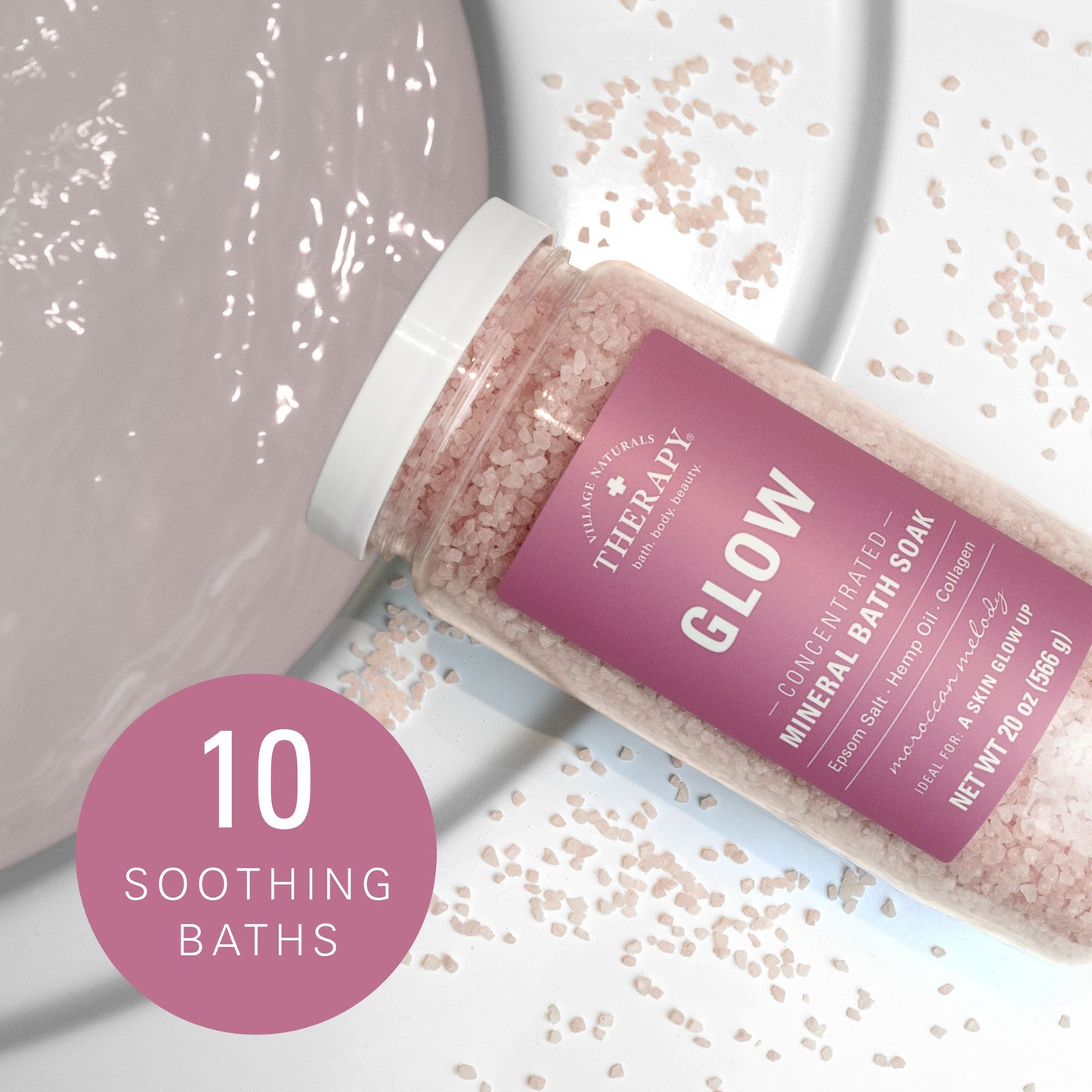 Village Naturals Therapy Glow Concentrated Mineral Bath Soak