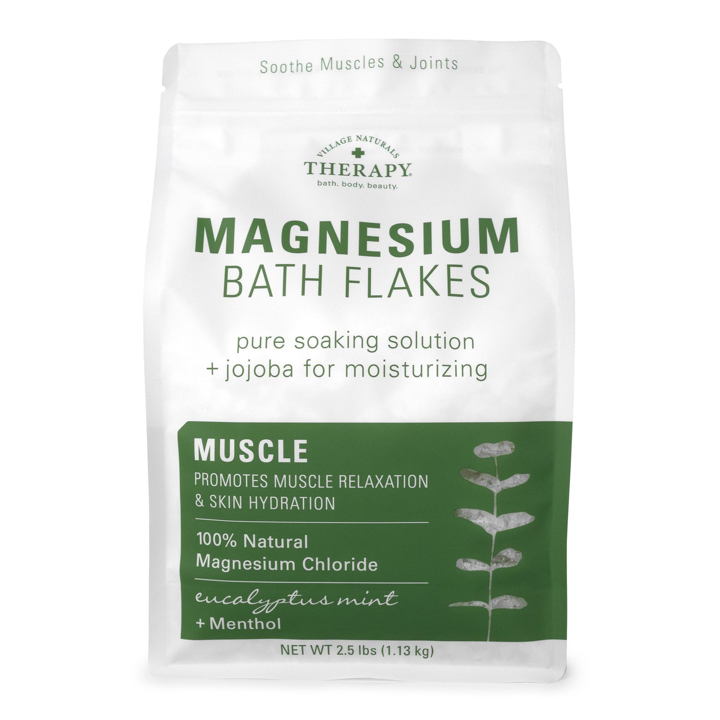 Village Naturals Therapy Muscle Magnesium Bath Flakes 2.5 lb.