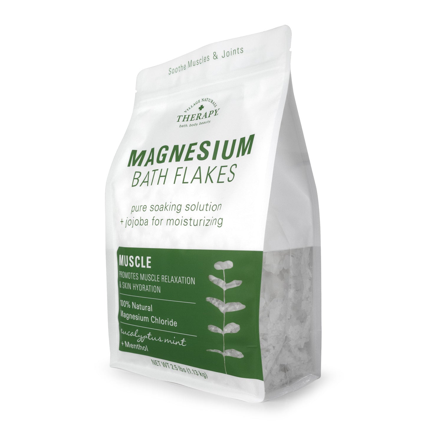 Village Naturals Therapy Muscle Magnesium Bath Flakes 2.5 lb.