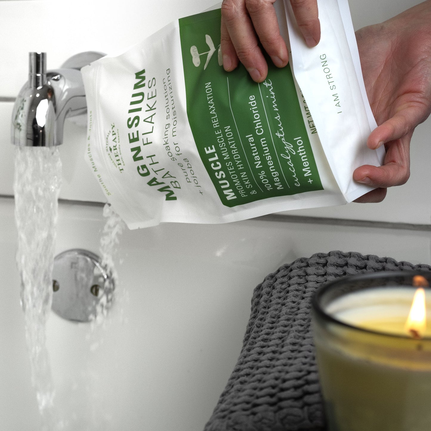 Village Naturals Therapy Muscle Magnesium Bath Flakes 2.5 lb.