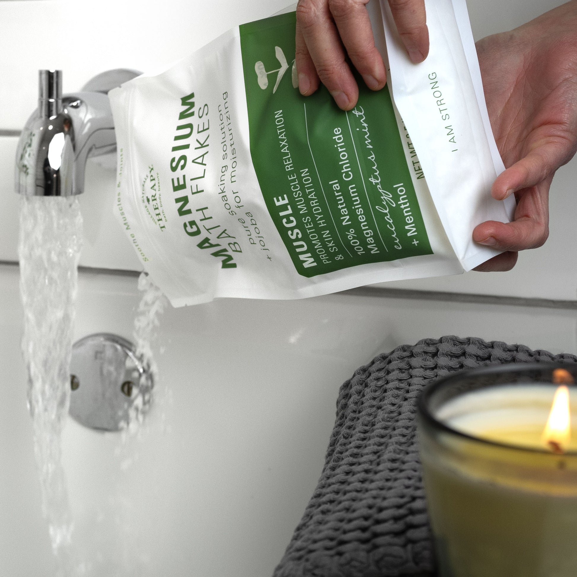 Village Naturals Therapy Muscle Magnesium Bath Flakes 2.5 lb.