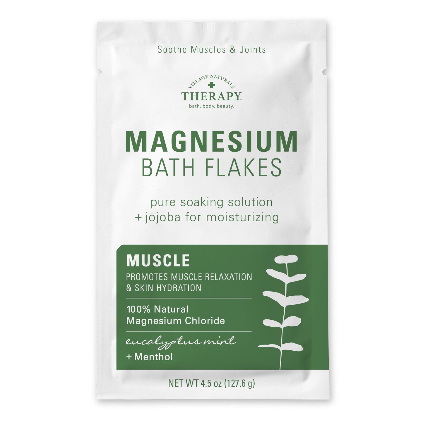Village Naturals Therapy Muscle Magnesium Bath Flakes Packet 4.5 oz