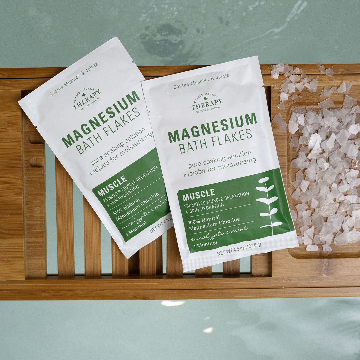 Village Naturals Therapy Muscle Magnesium Bath Flakes Packet 4.5 oz.