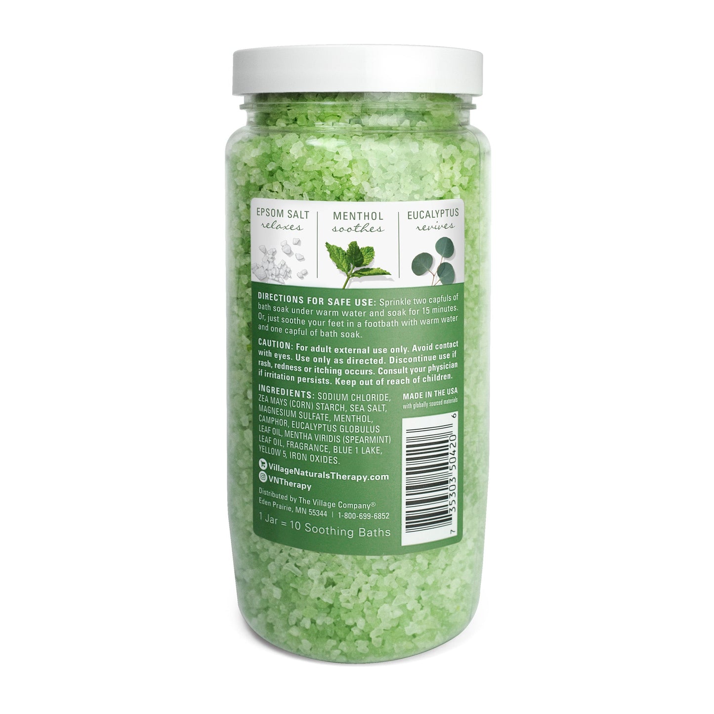 Village Naturals Therapy Muscle Concentrated Mineral Bath Soak