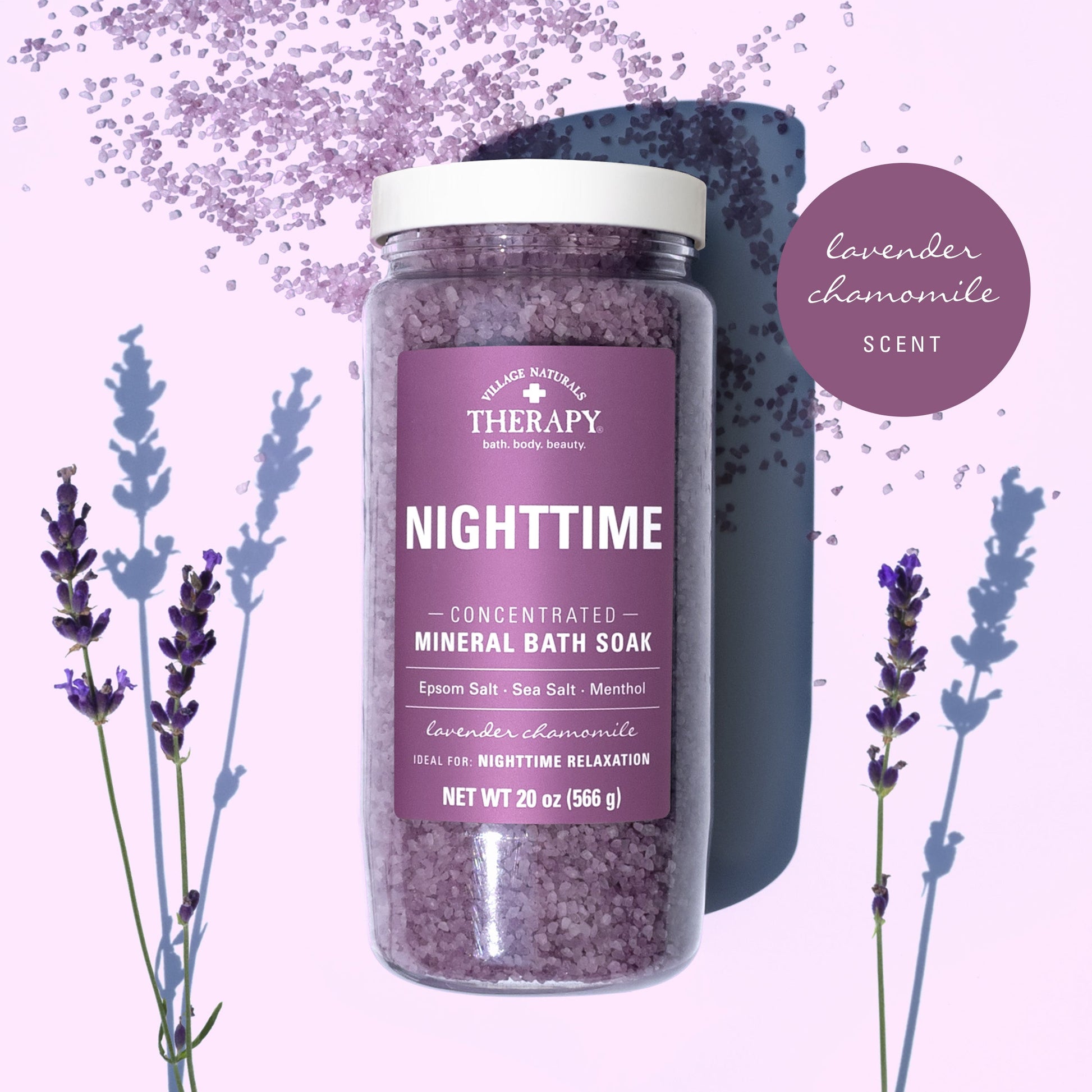 Village Naturals Therapy Nighttime Relief Concentrated Mineral Bath Soak