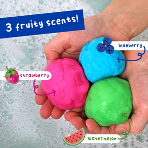 Mr. Bubble Soapy Bath Dough Strawberry Watermelon Blueberry