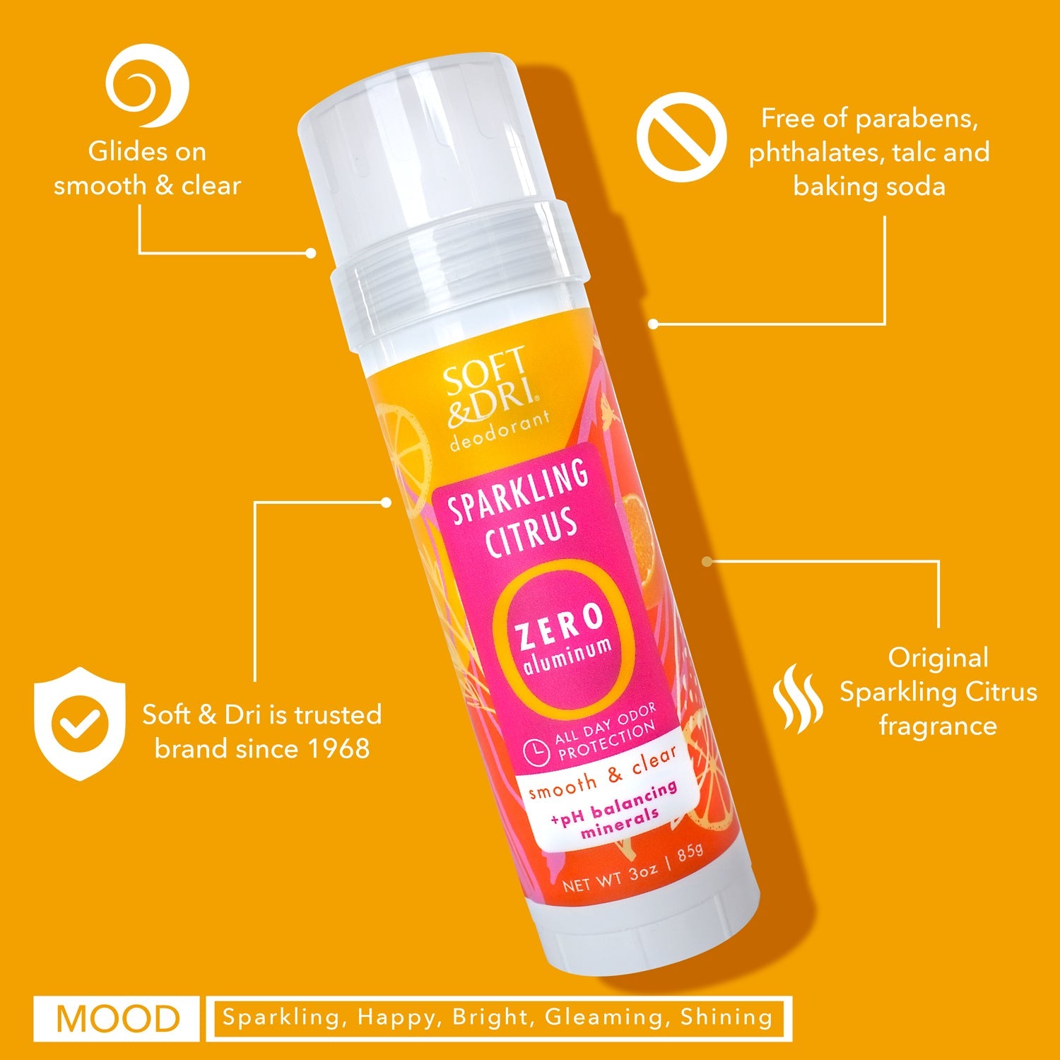 Soft & Dri Sparkling Citrus Aluminum Free Deodorant
