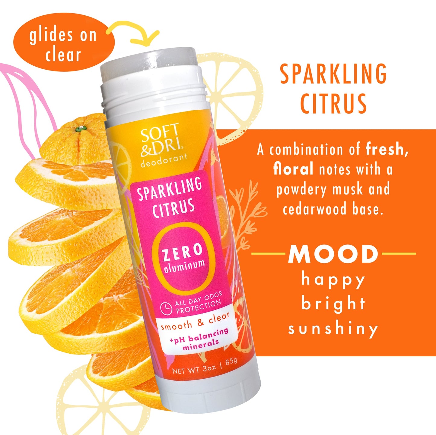 Soft & Dri Sparkling Citrus Aluminum Free Deodorant