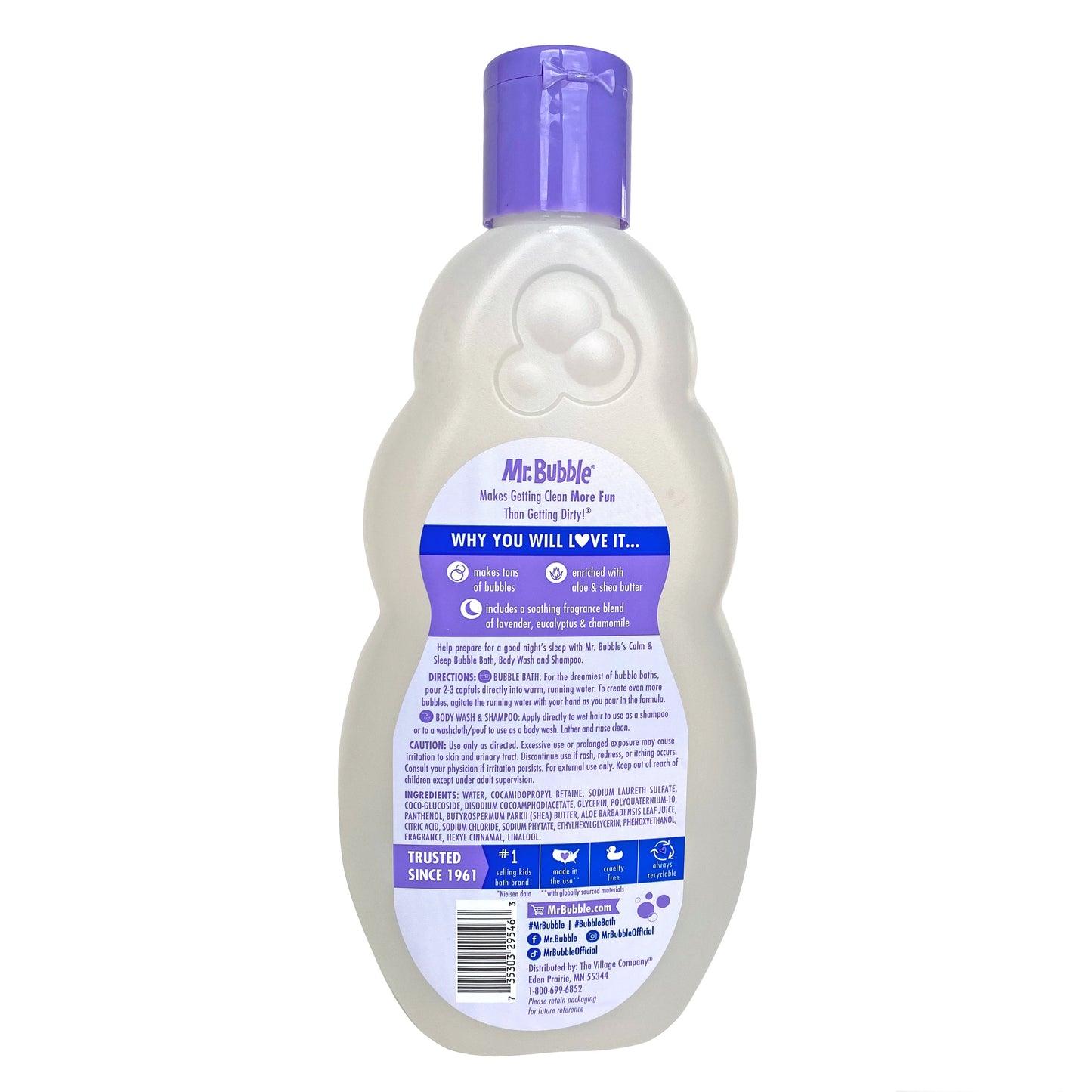 Calm & Sleep 3-in-1 Bubble Bath, Body Wash & Shampoo